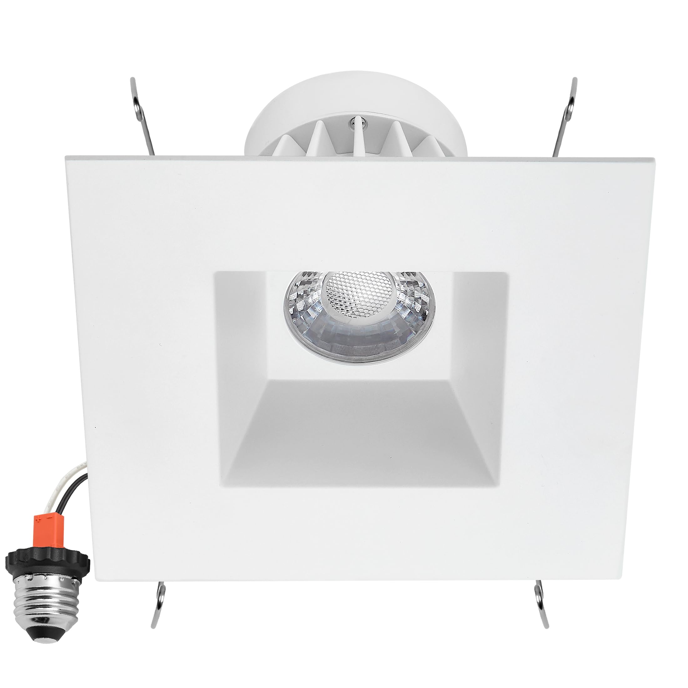 Maxxima 5 in. & 6 in. Retrofit Square Recessed Anti-Glare LED Downlight, 1300 Lumens, 5 Color Temperature Selectable 2700K/3000K