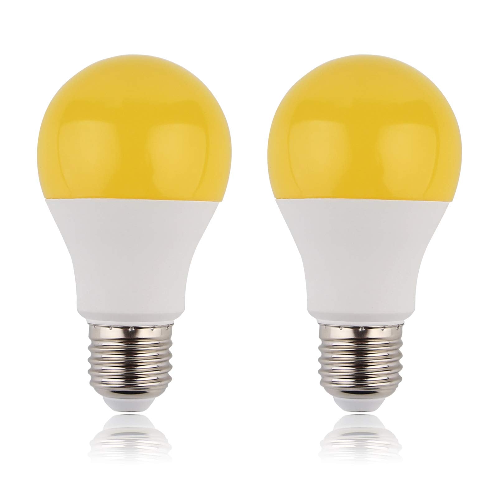 GREENIC LED Light Bulbs 60W A19 800Lm 2200K Yellow 2-Pack E26 Base