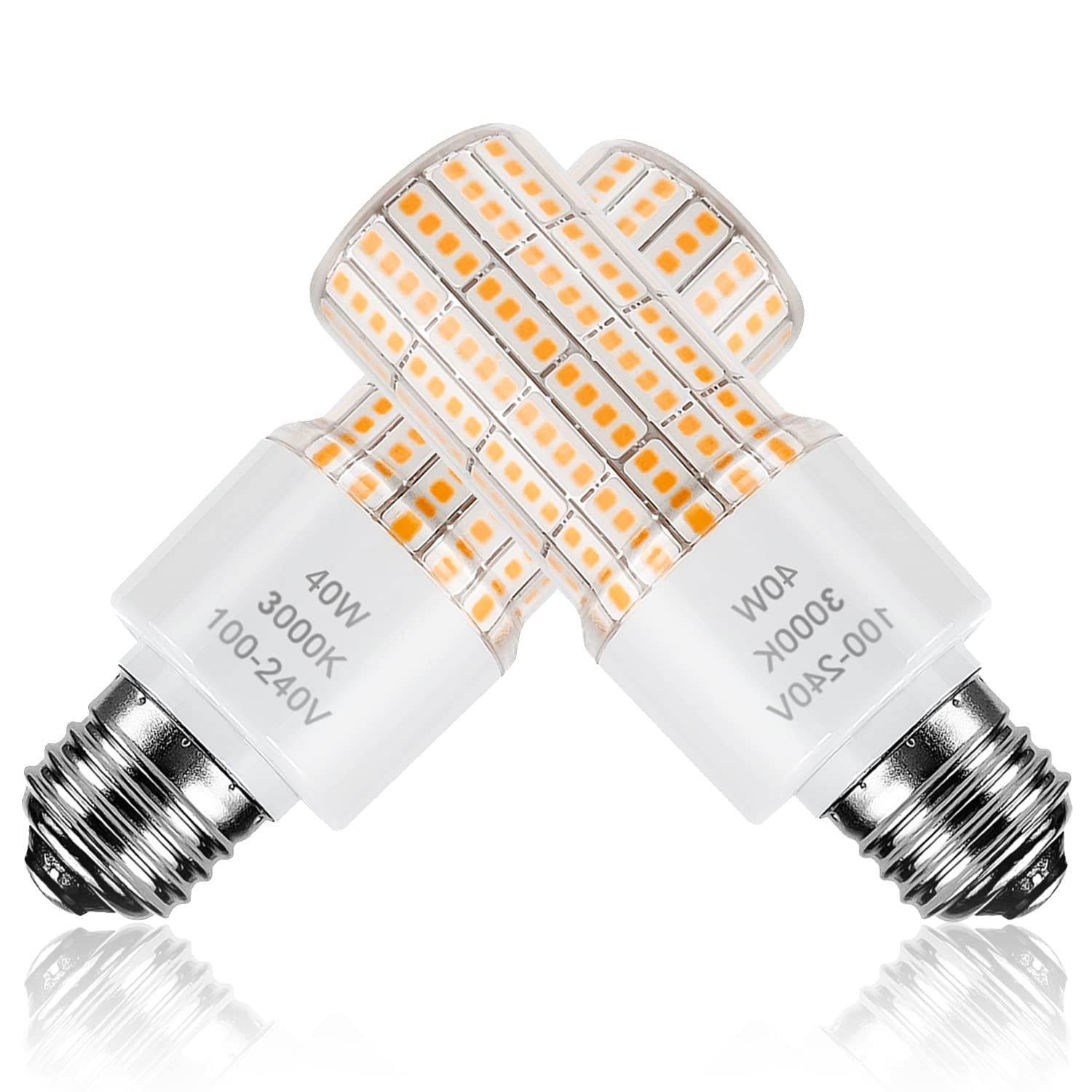 Ca New Sunshine 40W Led Corn Light Bulb(300W Equivalent) 5000Lm 3000K Warm White E26/E27 Base Ceiling Fan Led Light Bulbs For Ga