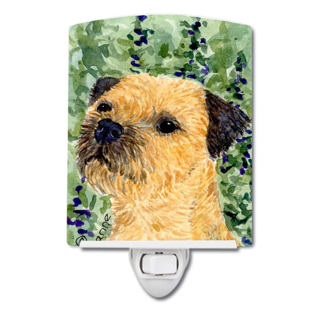 Carolines Treasures Ceramic Night Light, Border Terrier, UL-Certified, 6x4x3 inches, Model SS8801CNL, Multicolor