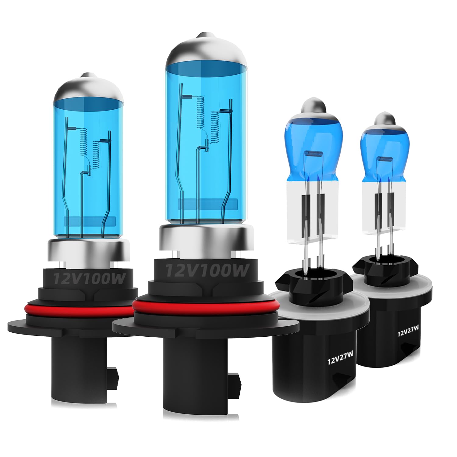 DMEPUGI Headlight Bulbs Fit For Dodge Ram 1994-2001, 9007 High Low Dual Beam 880 Fog Lights Combo, Super Bright 5500K White Ligh