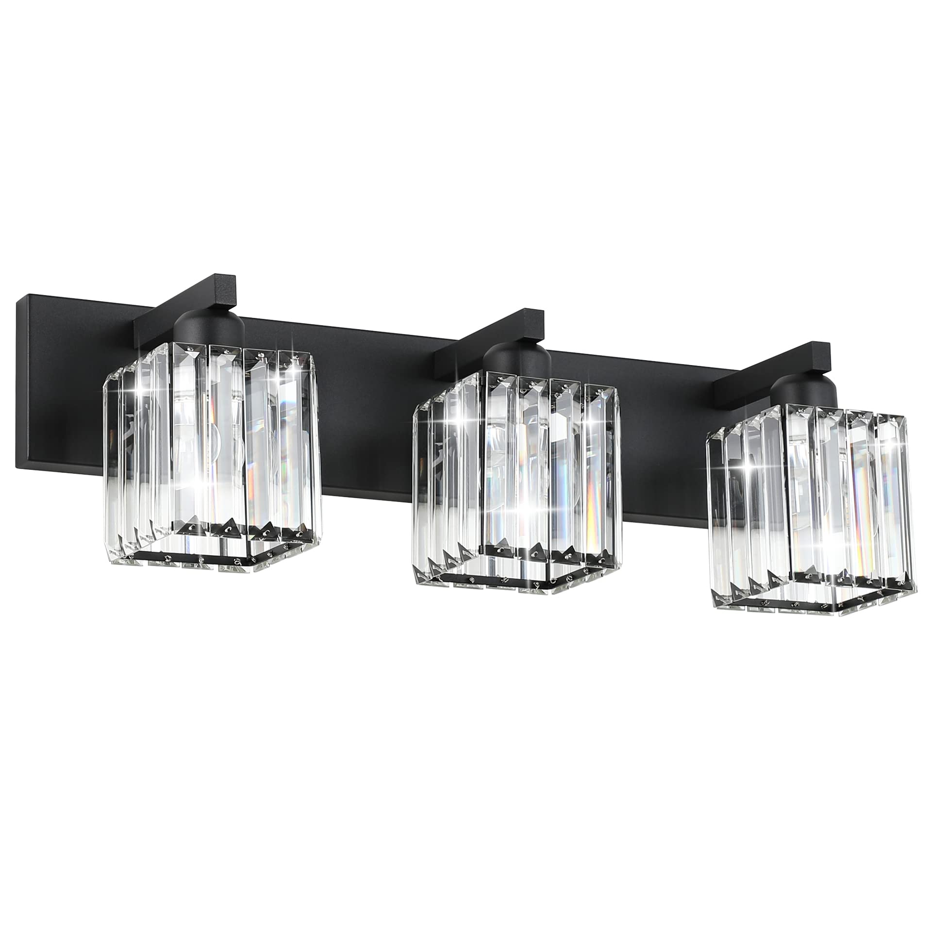 Aipsun Black Vanity Light 3-Light Aluminum Modern Bathroom Fixture Model 8461