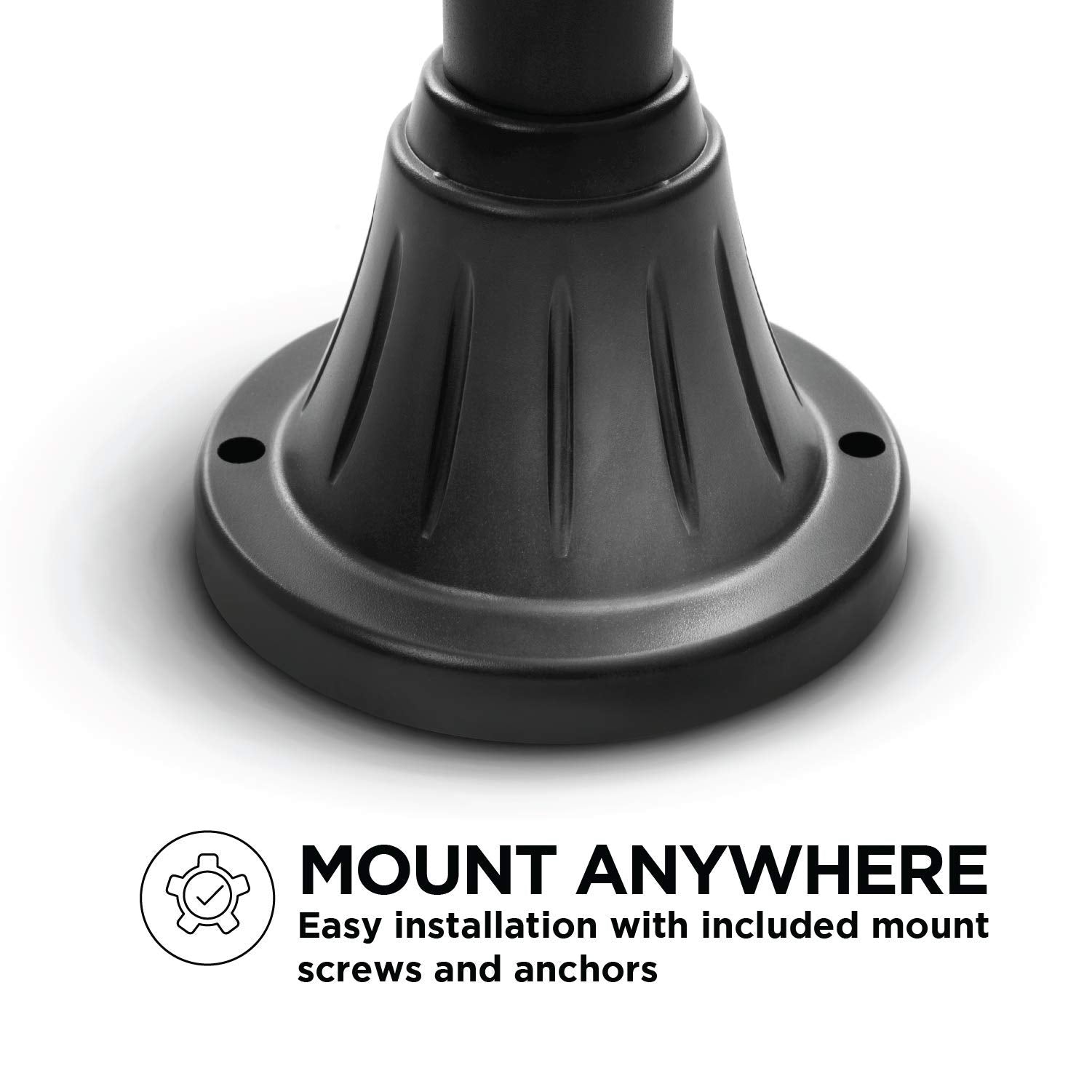 Home Zone Solar Lamp Post Light - 65'' Tall Decorative Outdoor Solar Garden Lamp Post Lights (1 Set)