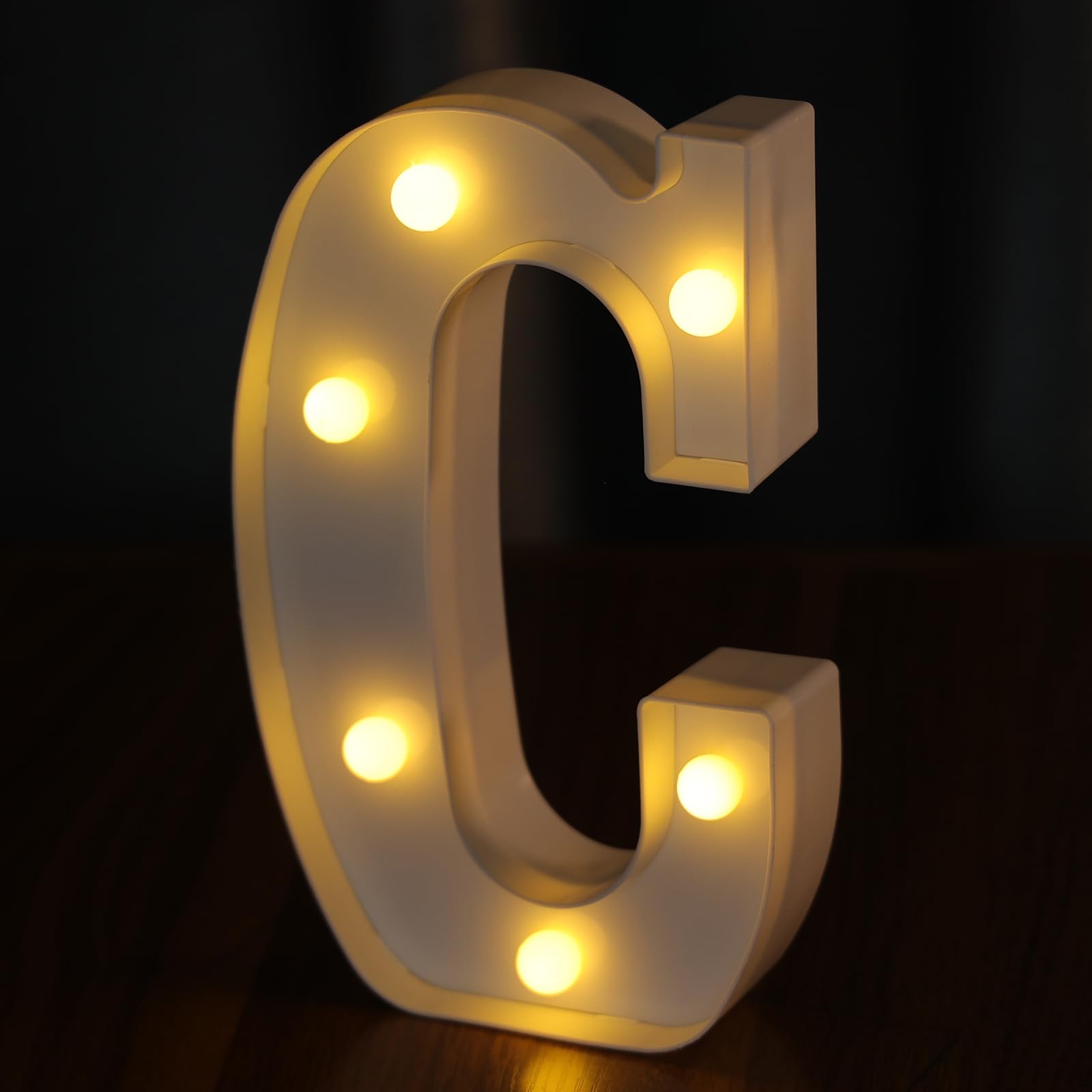 IFDGCTK LED Light Up Letter C, Decorative Battery Powered Marquee Light, Warm Light, Plastic Home Decor for Party and Night Light