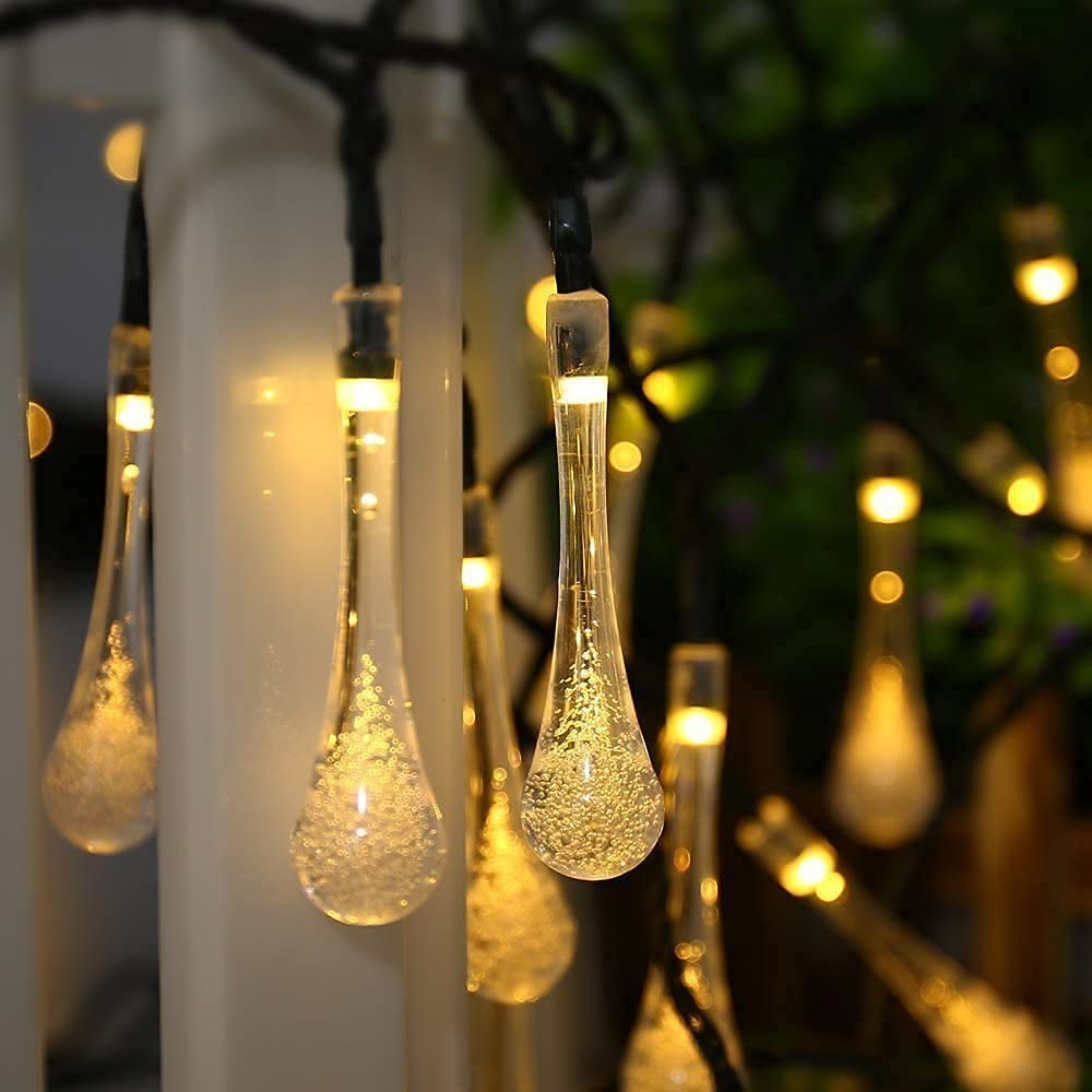 One94Store Fairy Water Drop String Ball Light 14 LED Outdoor Lights Waterproof Crystal Decoration Lighting for Diwali,Home, Gard