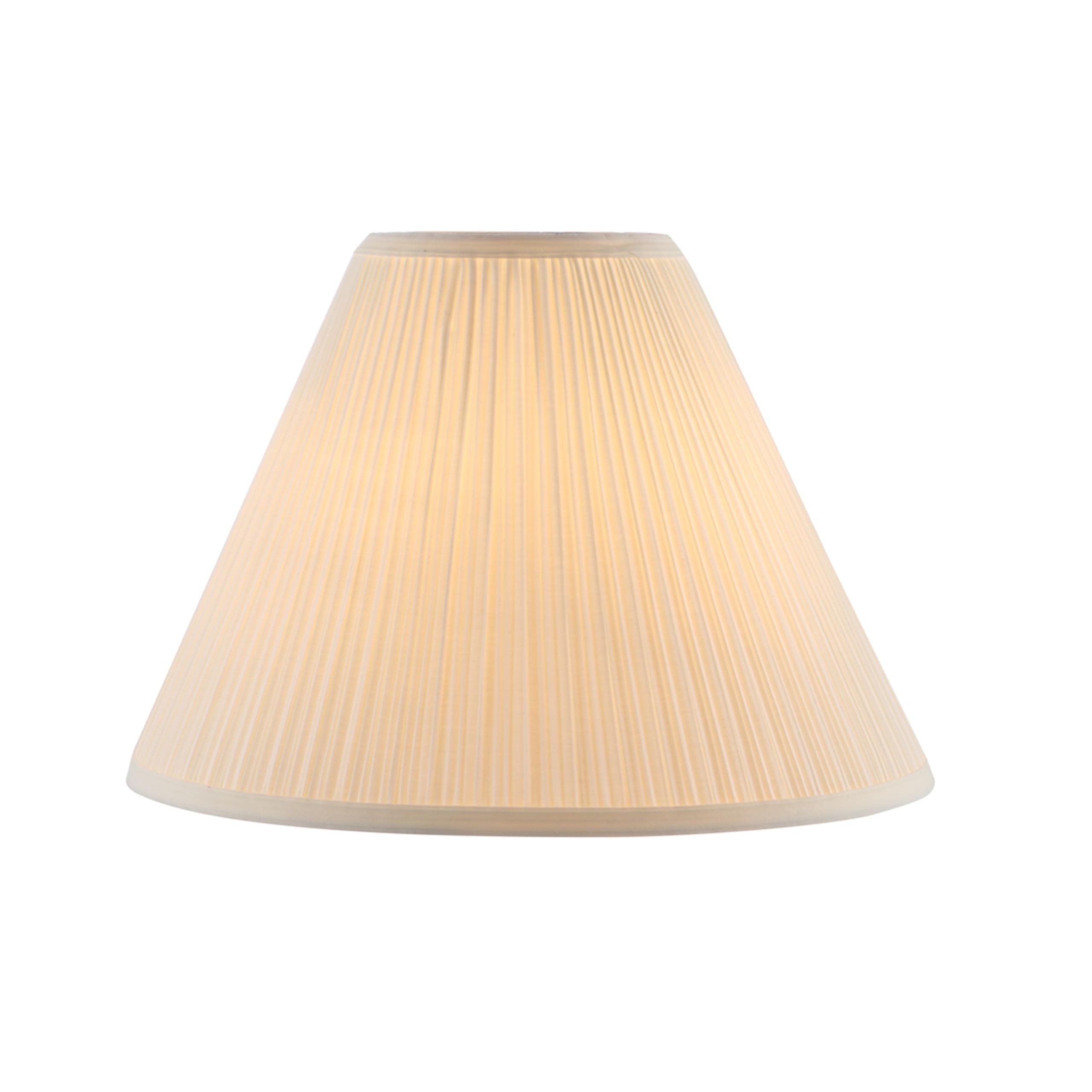 Aspen Creative 33191, Transitional Hardback Empire Shaped Mushroom Pleated Off-White Spider Shade, 6'' Top X 16'' Bottom X 12''