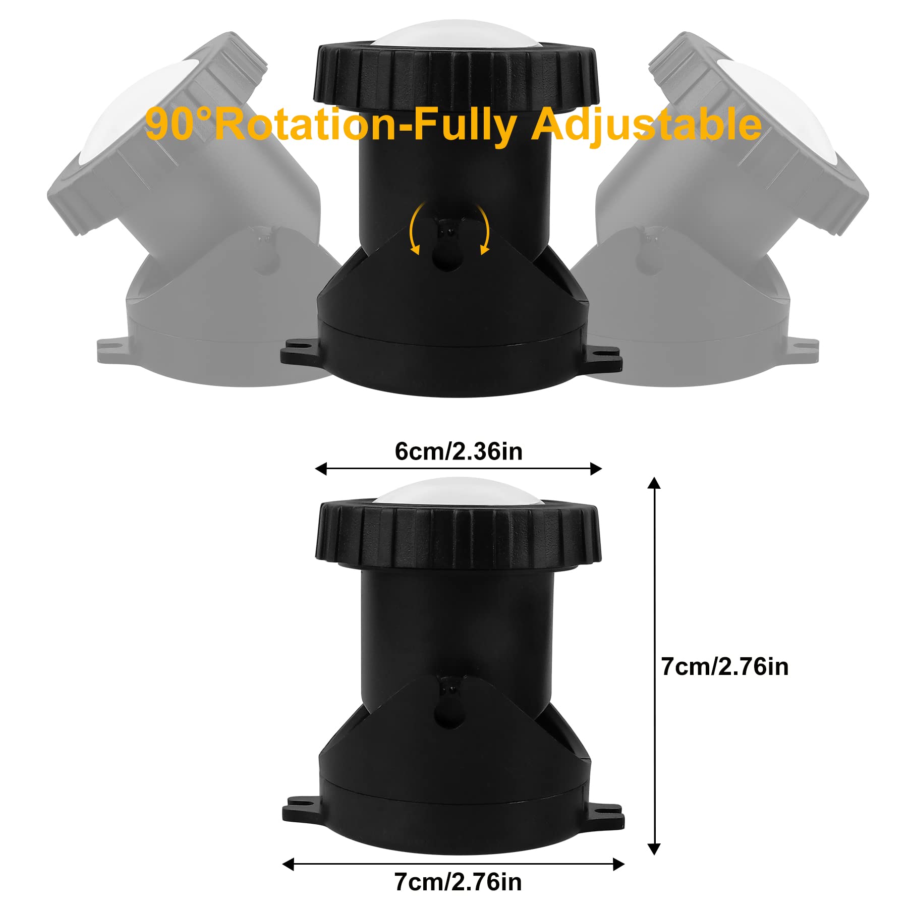 Crepow Ip68 Waterproof Green Led Pond Lights - Submersible Spotlights For Garden, Pool, Aquarium (6-Pack)