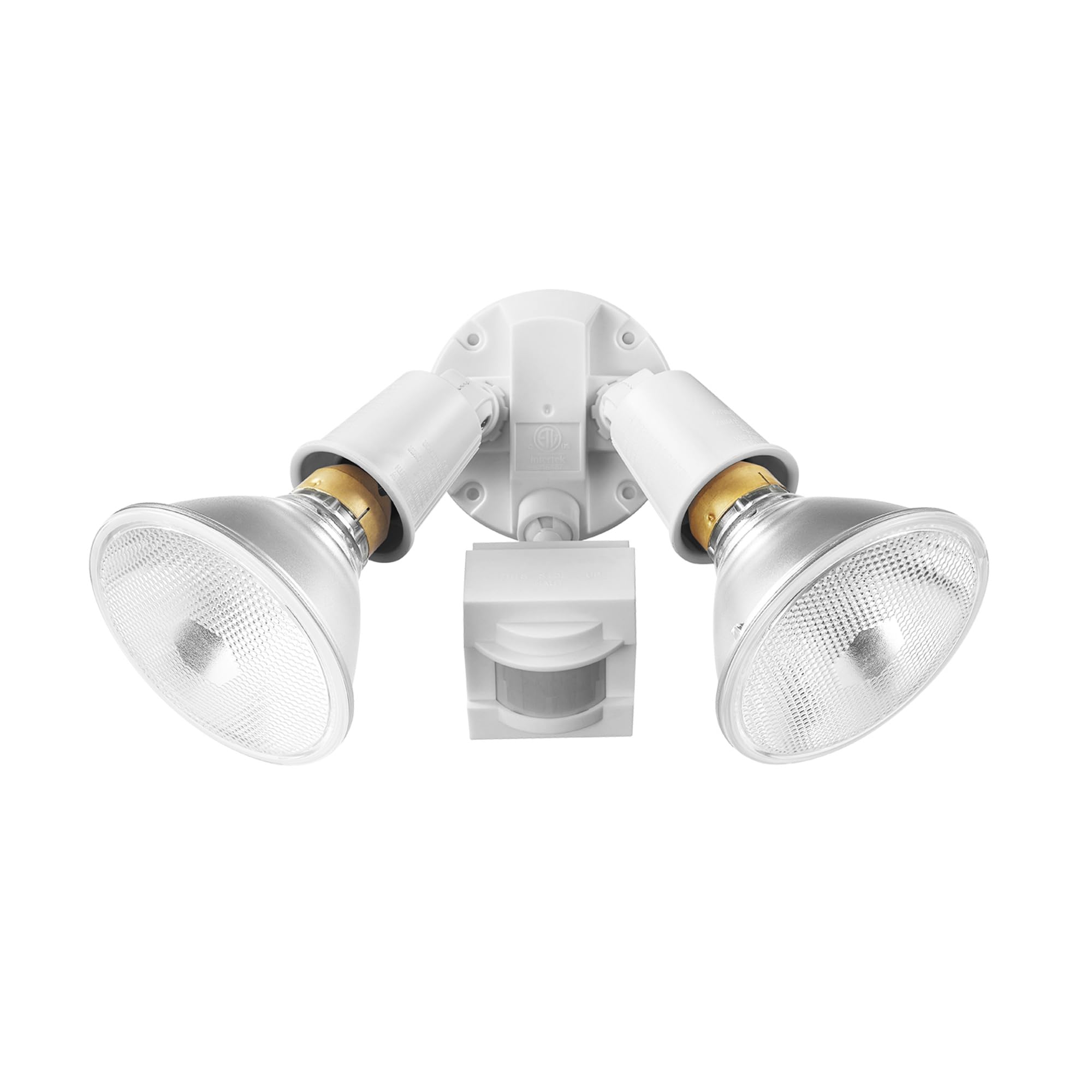 Globe Electric 17000270 110-Degree 240 W Twin Head Gray Hardwired Motion Sensor Security Flood Light, Spotlight, Outdoor, Outsid