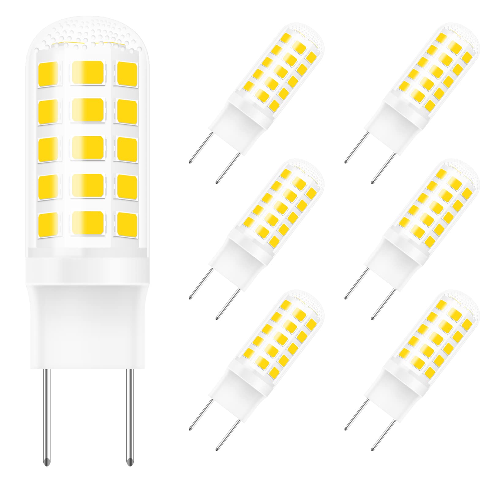 Gaormii G8 Led Bulb Dimmable, 35W Halogen Equivalent, T4 Jcd Bi-Pin Base, 3000K Warm White For Under-Cabinet, Counter, Microwave