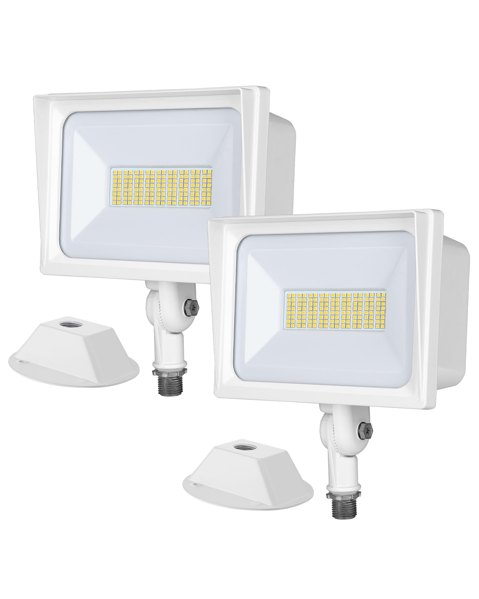 DEWENWILS 2-Pack 65W Flood Lights Outdoor, 6670 LM Super Bright Security Light Switch Controlled, IP65 Waterproof, 5000K LED Flo