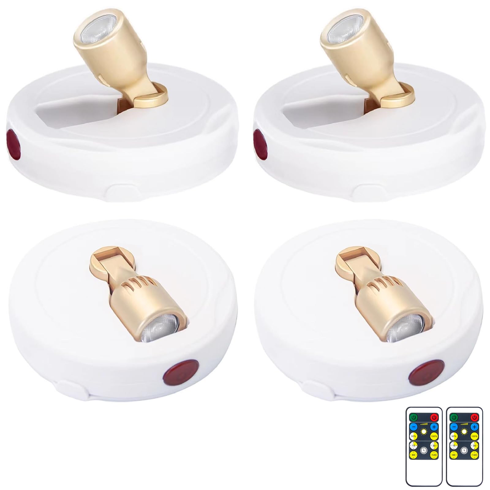 BERGUSTCH Battery Operated LED Spotlight, Picture Light with Remote, Indoor Up Lights, Display Lights, Picture Paintings Light f