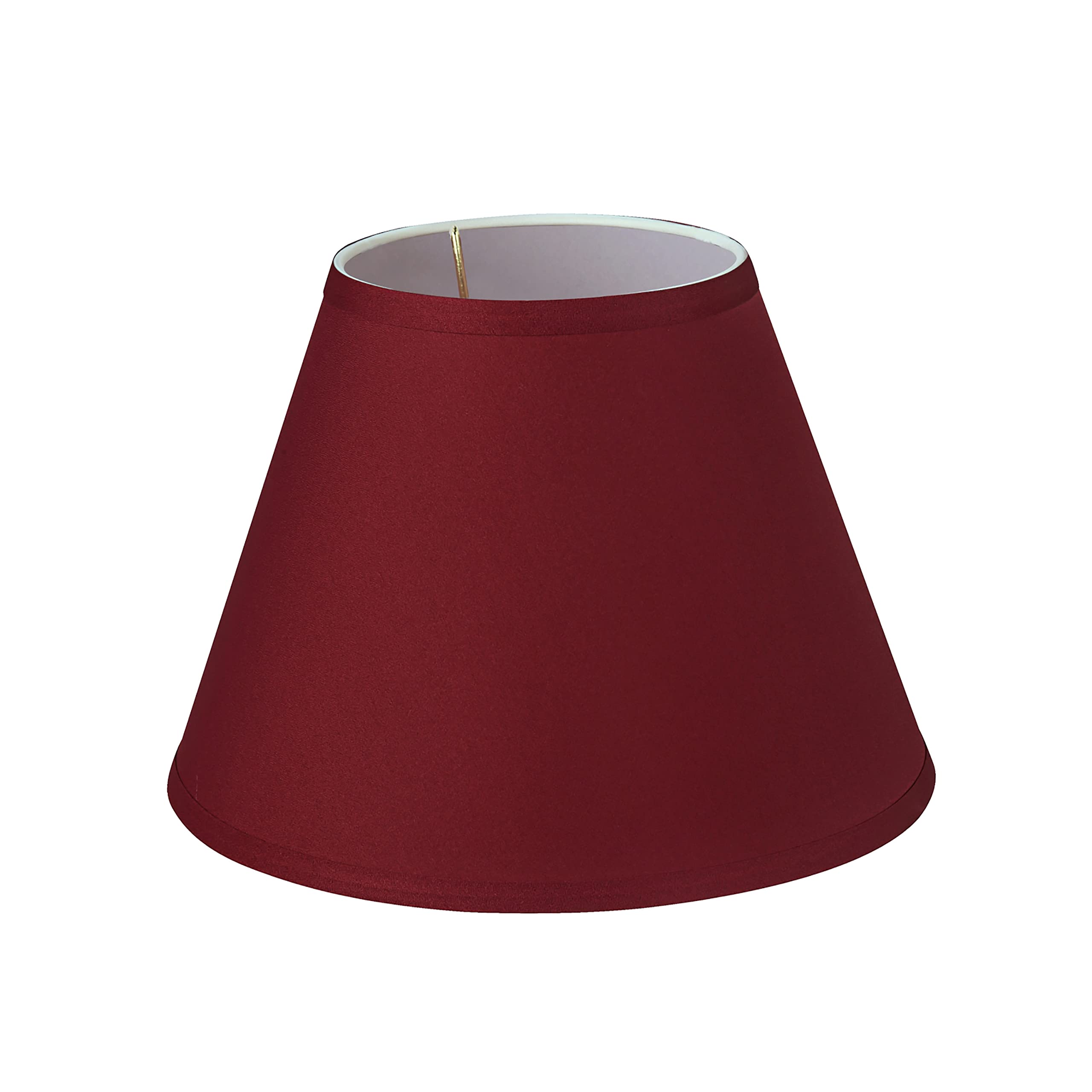 Aspen Creative Empire Uno Lamp Shade, 5 Top X 9 Bottom X 7 Slant Height, Red Fabric, Model 58904A