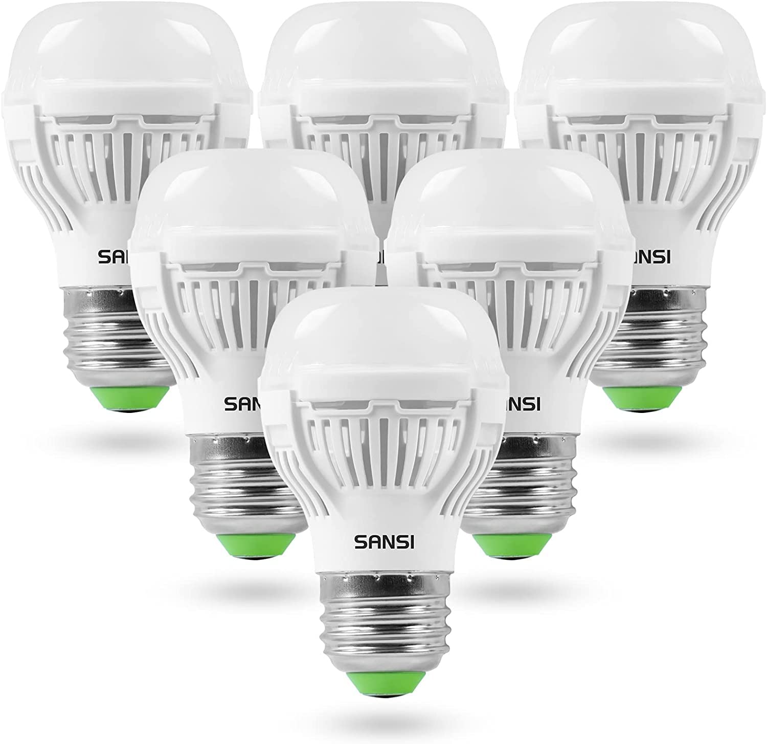 Sansi 60W Equivalent Led Light Bulbs, 22-Year Lifetime, 6 Pack 900 Lumens Led Bulbs With Ceramic Technology,4000K Cool White 9W 