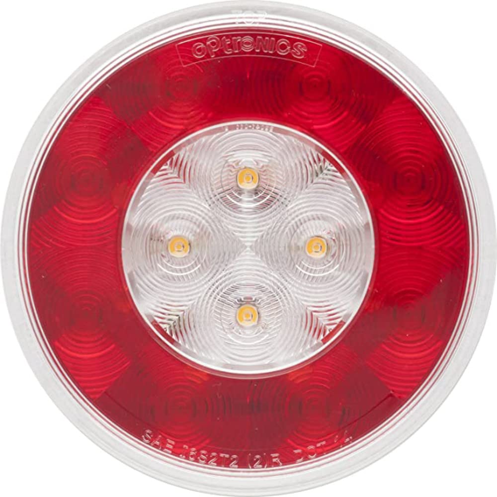 Optronics Stl201Xrb Fusion Led 4'' Stop/Turn/Tail/Back-Up Light With Grommet Mount