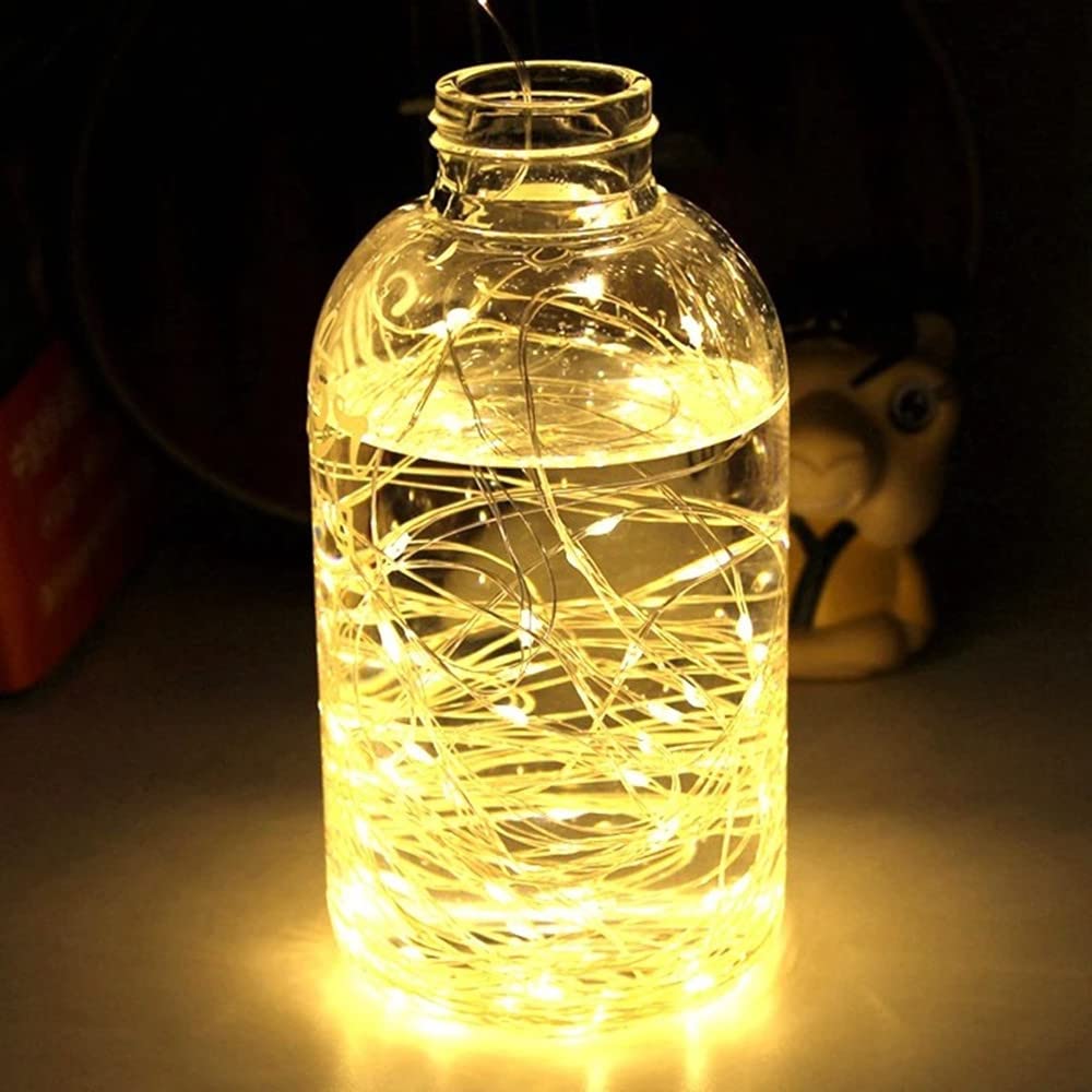 Fantasee Copper Wire String Lights Usb Powered Led Fairy Lights 8 Modes With Timer Remote Control For Home Bedroom Birthday Party Wedding Christmas Festival Decor (Warm White, 16.4Ft 50Leds)