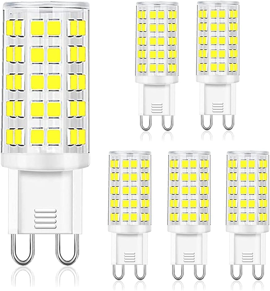Ohlgt G9 Led Light Bulb Daylight Dimmable 6W,(60W Halogen Equivalent),6000K 120V No-Flicker G9 Bi Pin Base Led Bulbs For Chandel