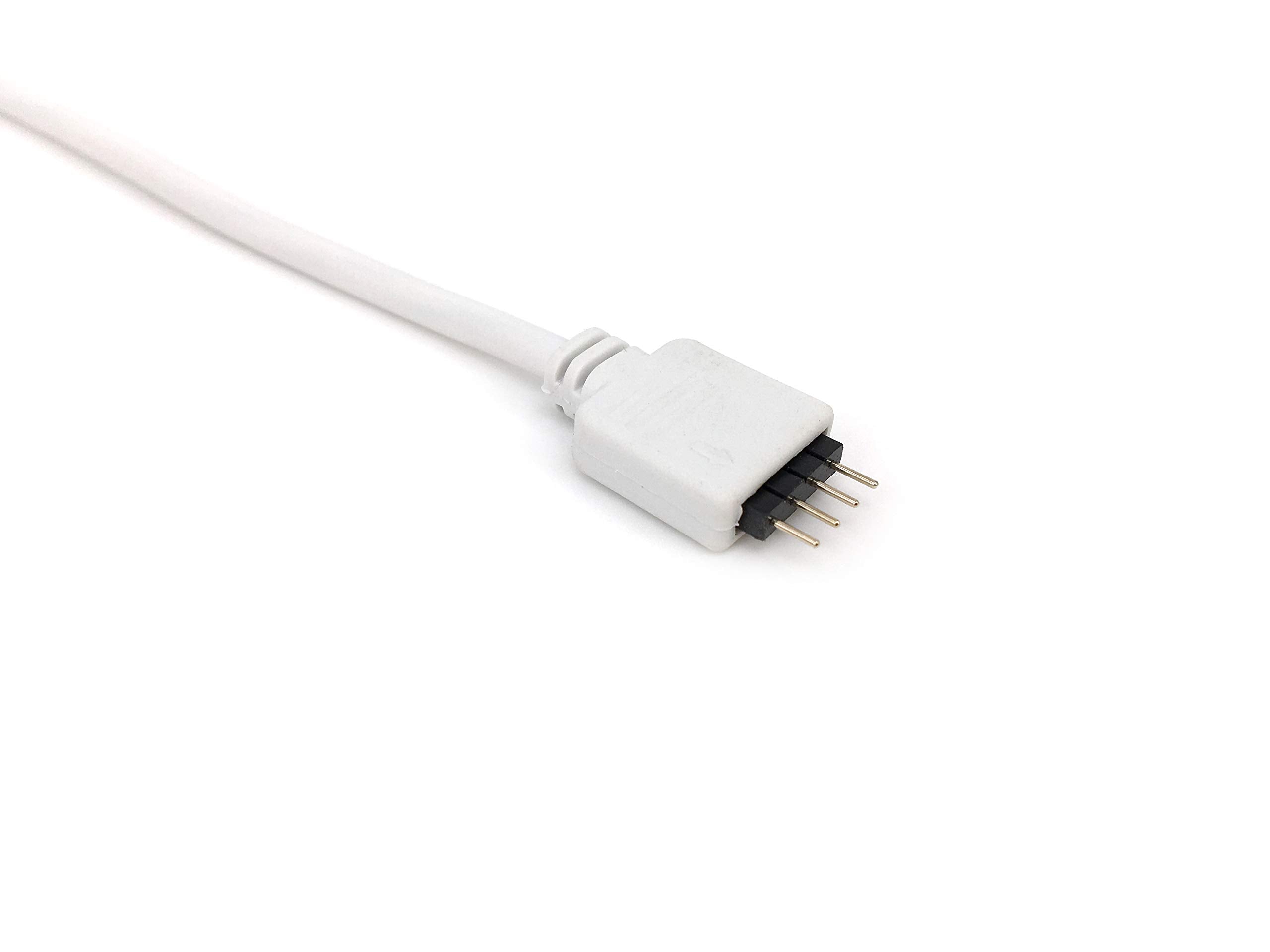 Hualand 15Pcs White 0.3M 0.98Ft 4 Color Rgb Extension Cable Led Strip Connector Led Connector