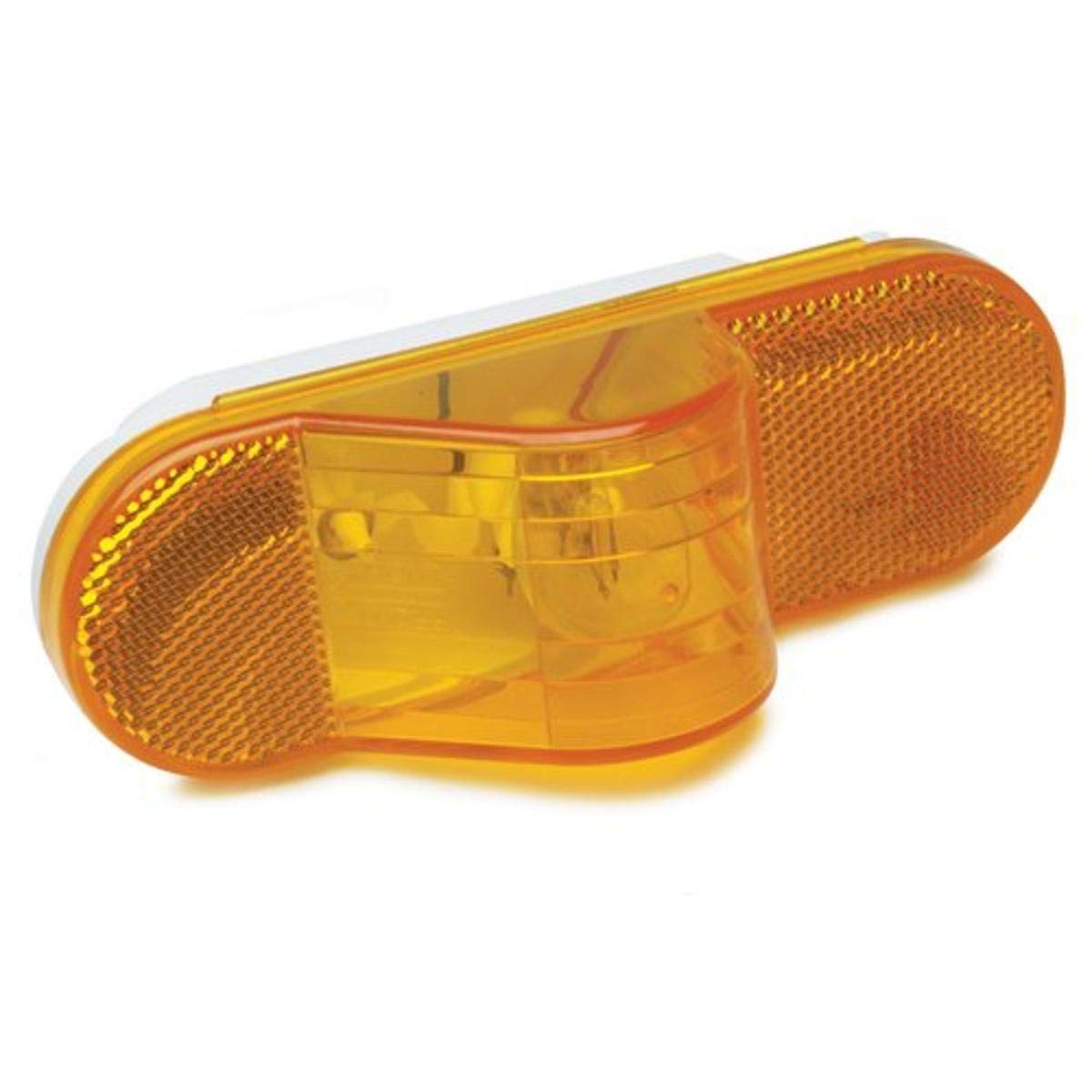RoadPro Amber Oval Sealed Light with Dome and 3-Prong Connector, 6.5in x 2.25in, Model RP-6164A