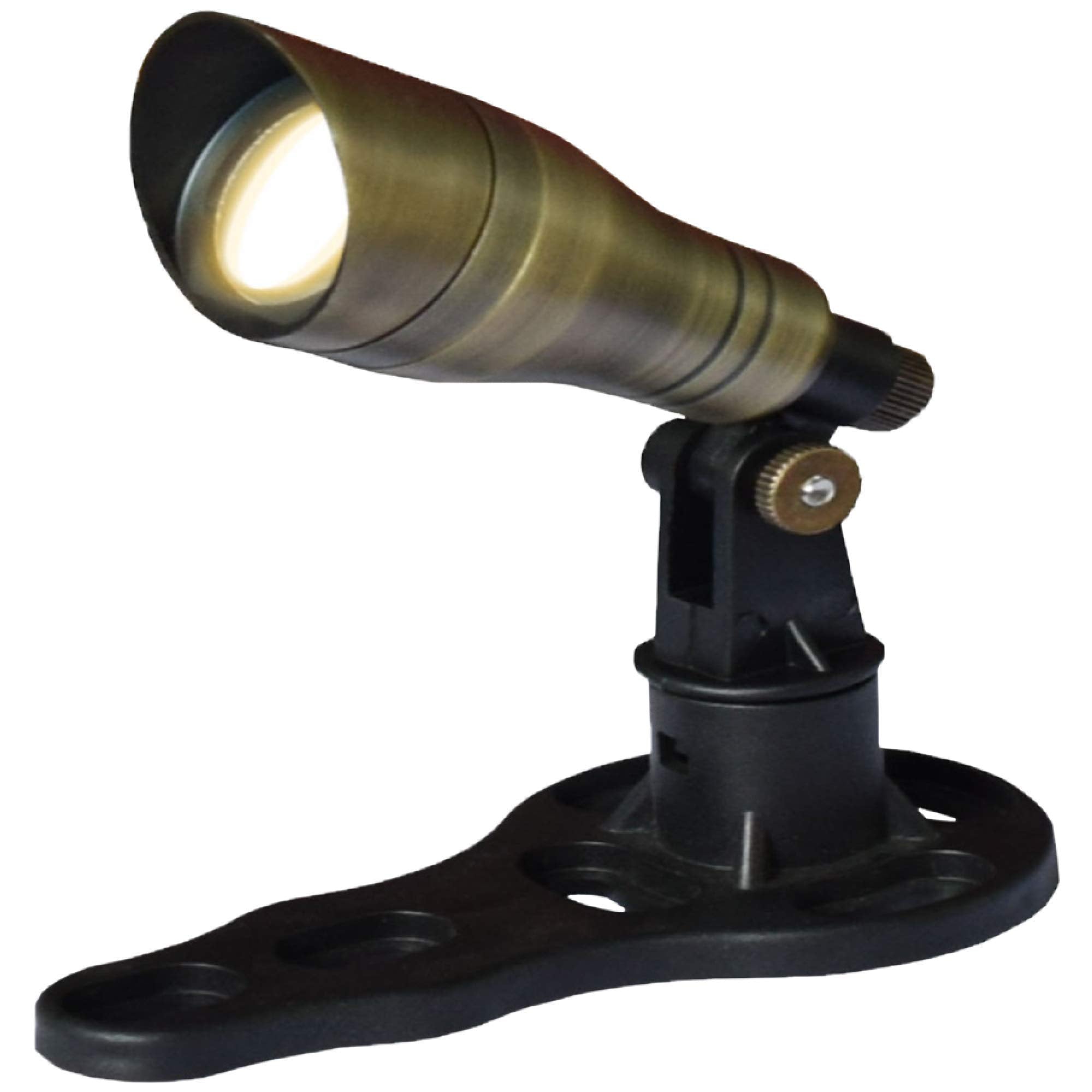 Ignite Landscape Lighting 3-Watt Brass LED Spotlight for Landscape Lighting, Ponds, and Water Features - 3WSPOT