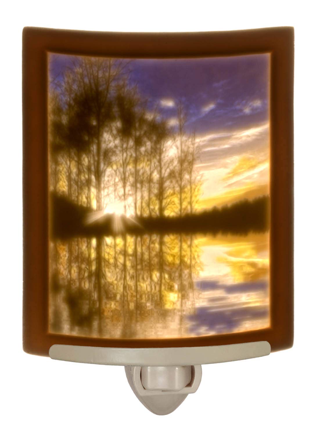The Porcelain Garden Night Light - Colored Porcelain Lithophane, Model NRC310A, Bisque Cream, Decorative Wall Plug for Nursery and Home