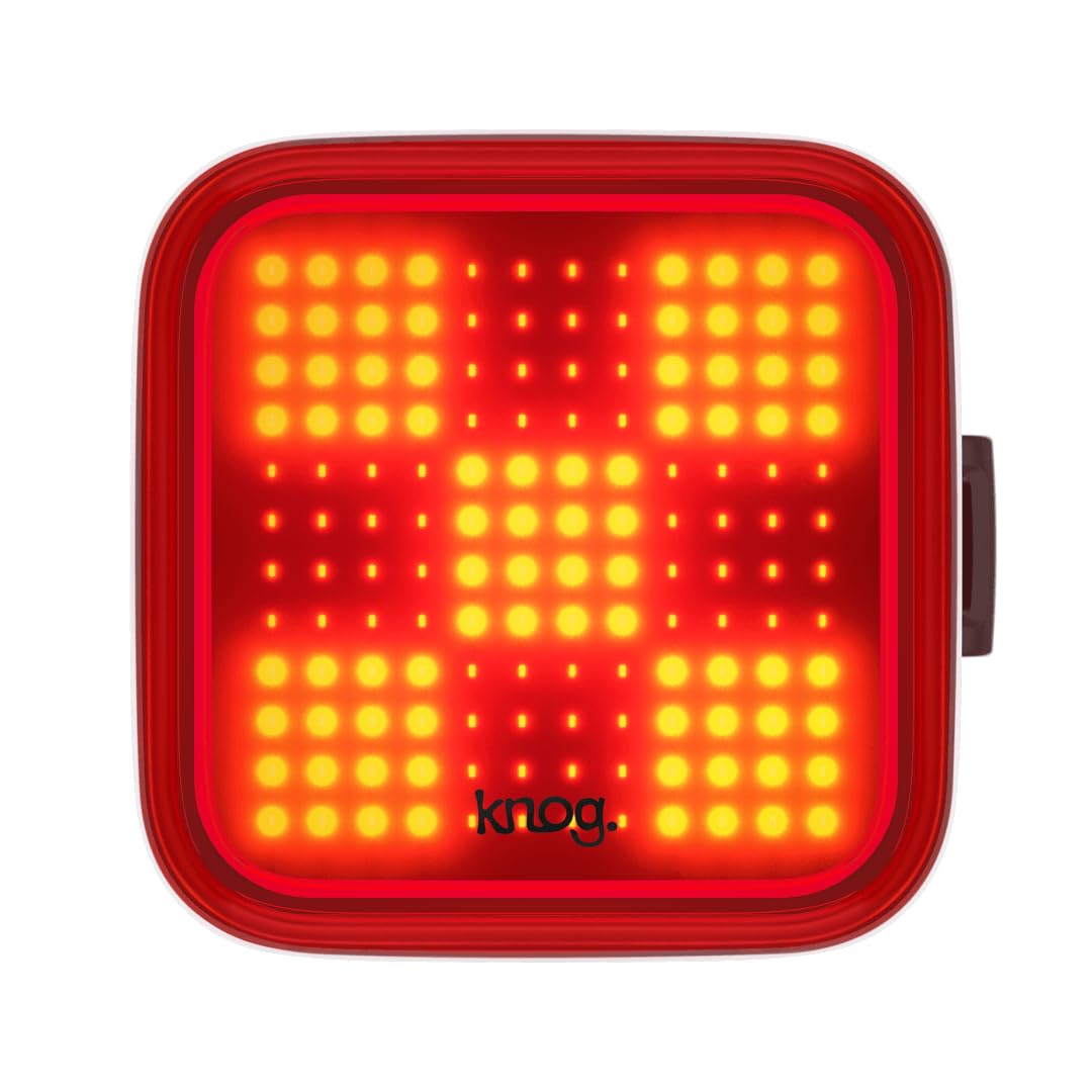 Knog Blinder Rear Bike Light - 100 Lumen Usb Rechargeable Bike Tail Light – Waterproof Rear Light, 8 Modes, Fits 22-32Mm Handlebars, 450M Visibility - Grid Design