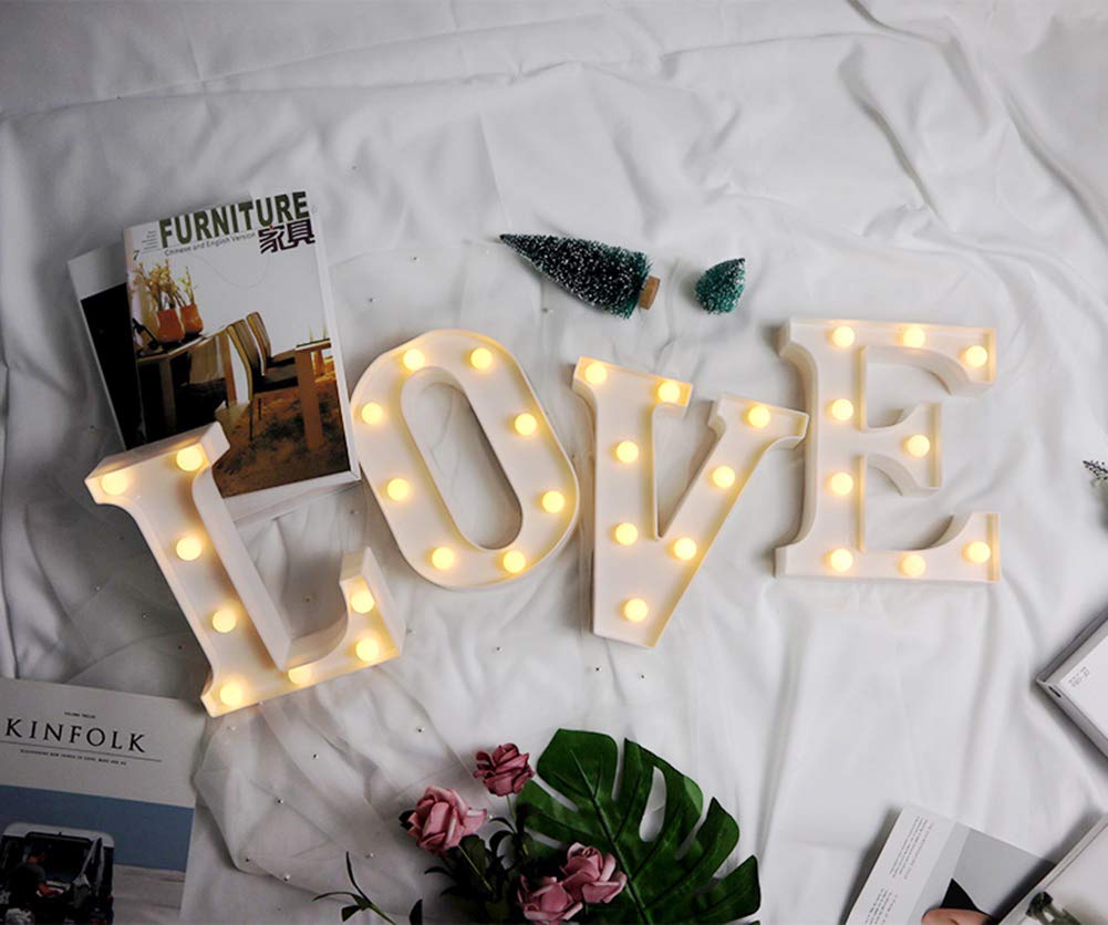 MUMUXI Marquee Light Up Letter O | Battery Powered | Acrylonitrile Butadiene Styrene | Bright Decor for Wedding, Party, Celebration