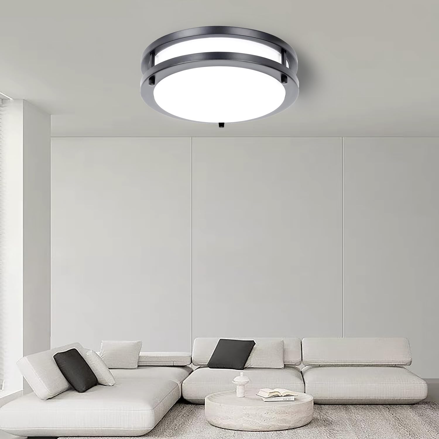 Drosbey 24W Led Ceiling Light Fixture, 10 Inch Flush Mount Ceiling Light For Bedroom, Kitchen, Bathroom, Hallway, 2200 Lumens, 5