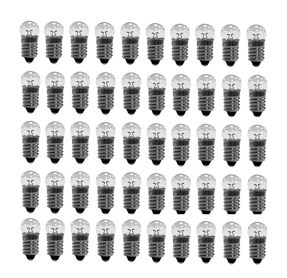 10X E10 Miniature Screw Base Light Bulbs 1.5V To 12V Flashlight Lamp Mini Light Bulbs (4.8, Volts)