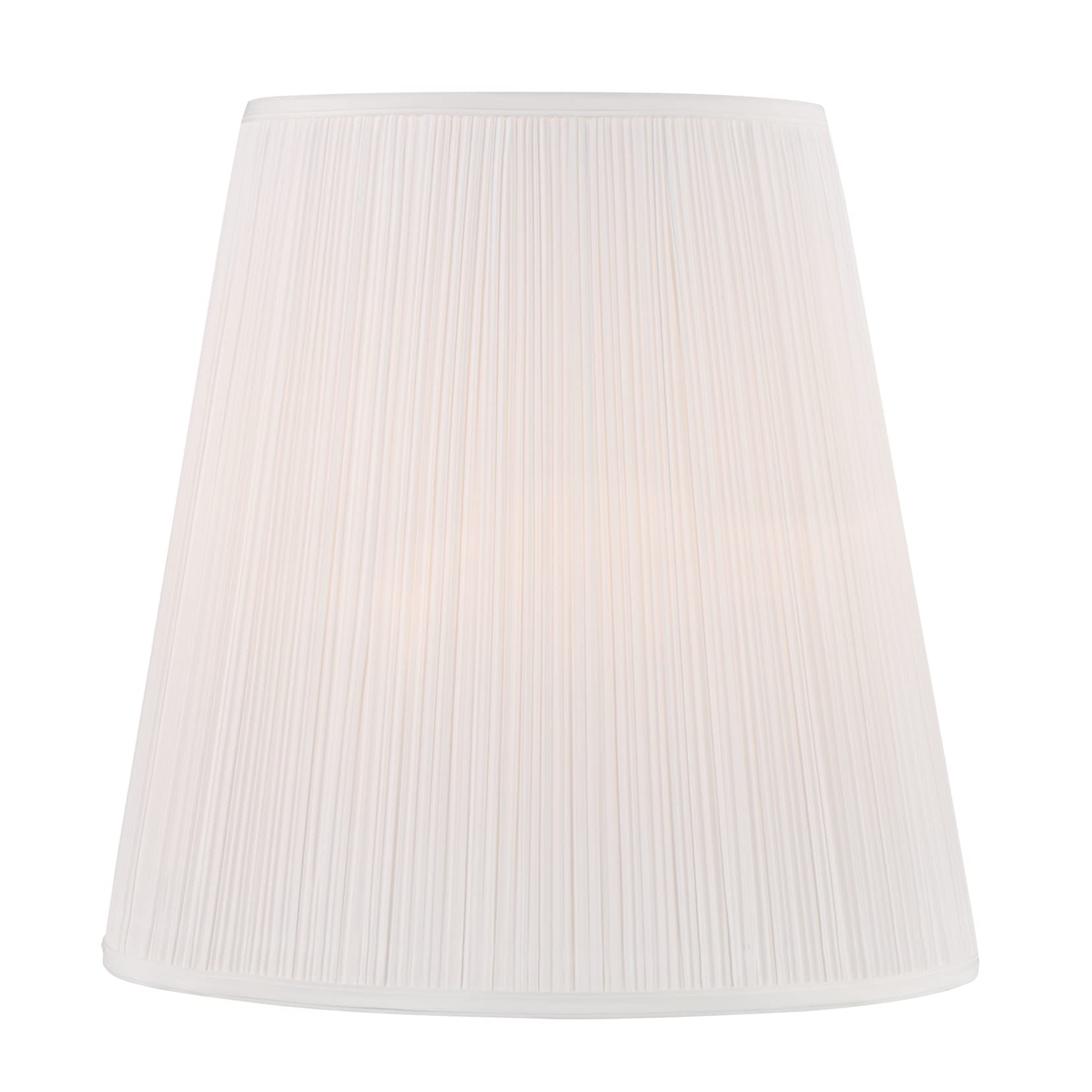Aspen Creative 33135, Mushroom Pleated Traditional Spider Lamp Shade, White, 12&quot; Top X 18&quot; Bottom X 18&quot; Slant