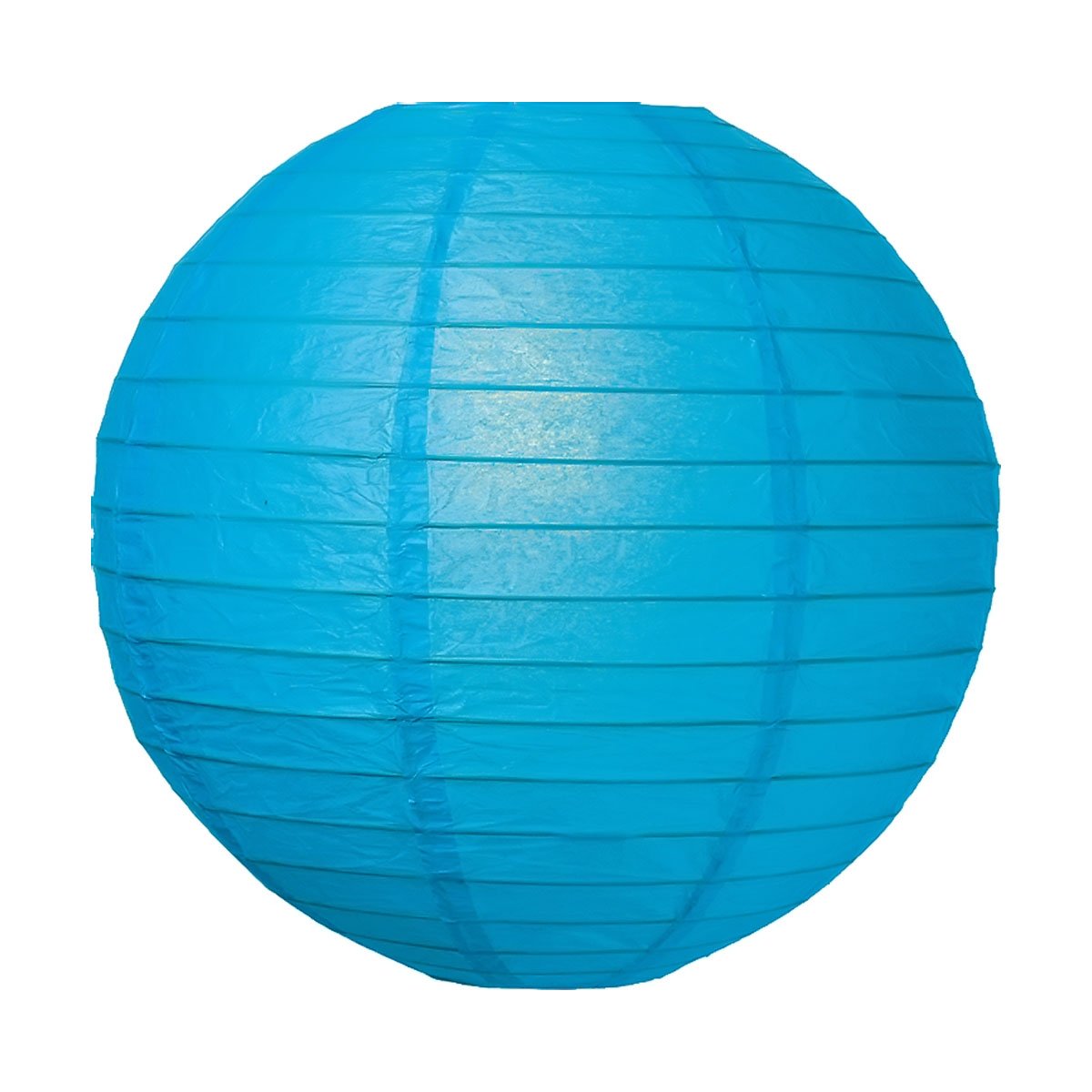 Luna Bazaar Decorative Paper Lantern - 14-Inch, Turquoise Blue, Paper, Model L14TU-PL, Ideal for Weddings and Parties