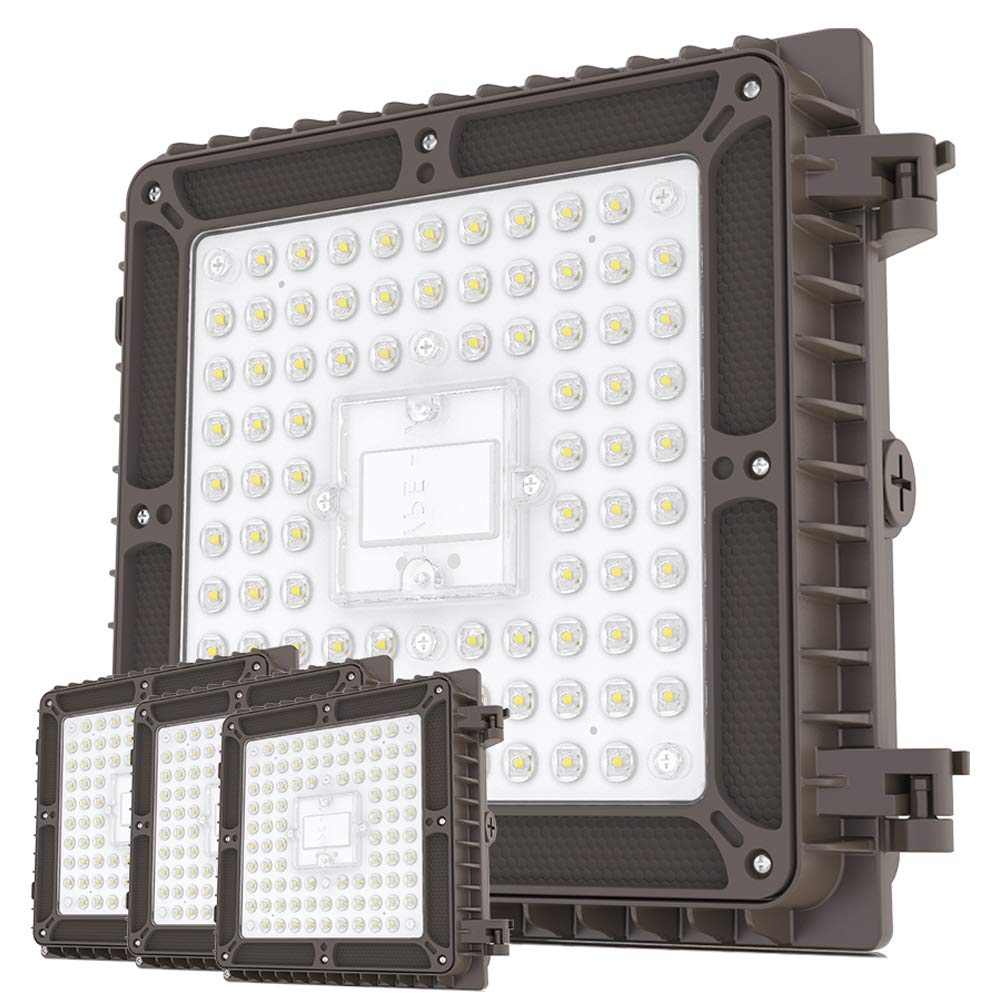 HYPERLITE 65W LED Canopy Light 4Pack, 8450LM, 5000K Daylight White, Bronze, IP65 Waterproof, UL Listed, Model 745