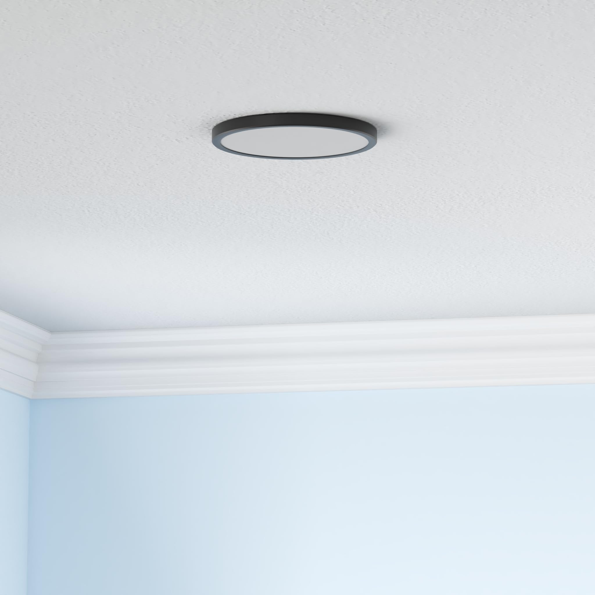 LZHOME LED Ceiling Light, 2800LM, 9 Inch Dimmable, 3000K/4500K/6000K, Black, Model LZ-XXD-