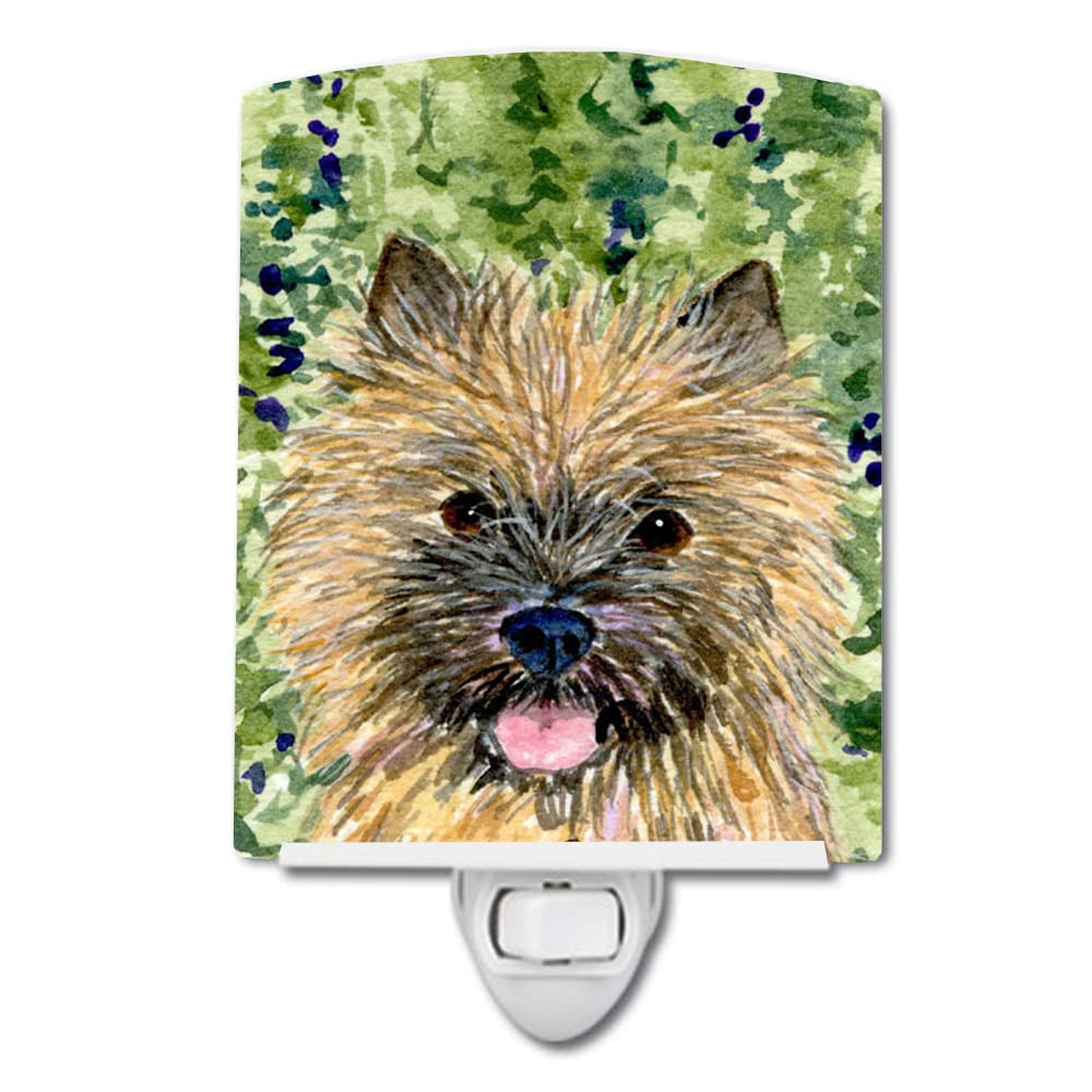 Caroline'S Treasures Ss8799Cnl Cairn Terrier Ceramic Night Light Compact, Ul-Certified, Ideal For Bedroom, Bathroom, Nursery, Hallway, Kitchen, 6X4X3, Multicolor