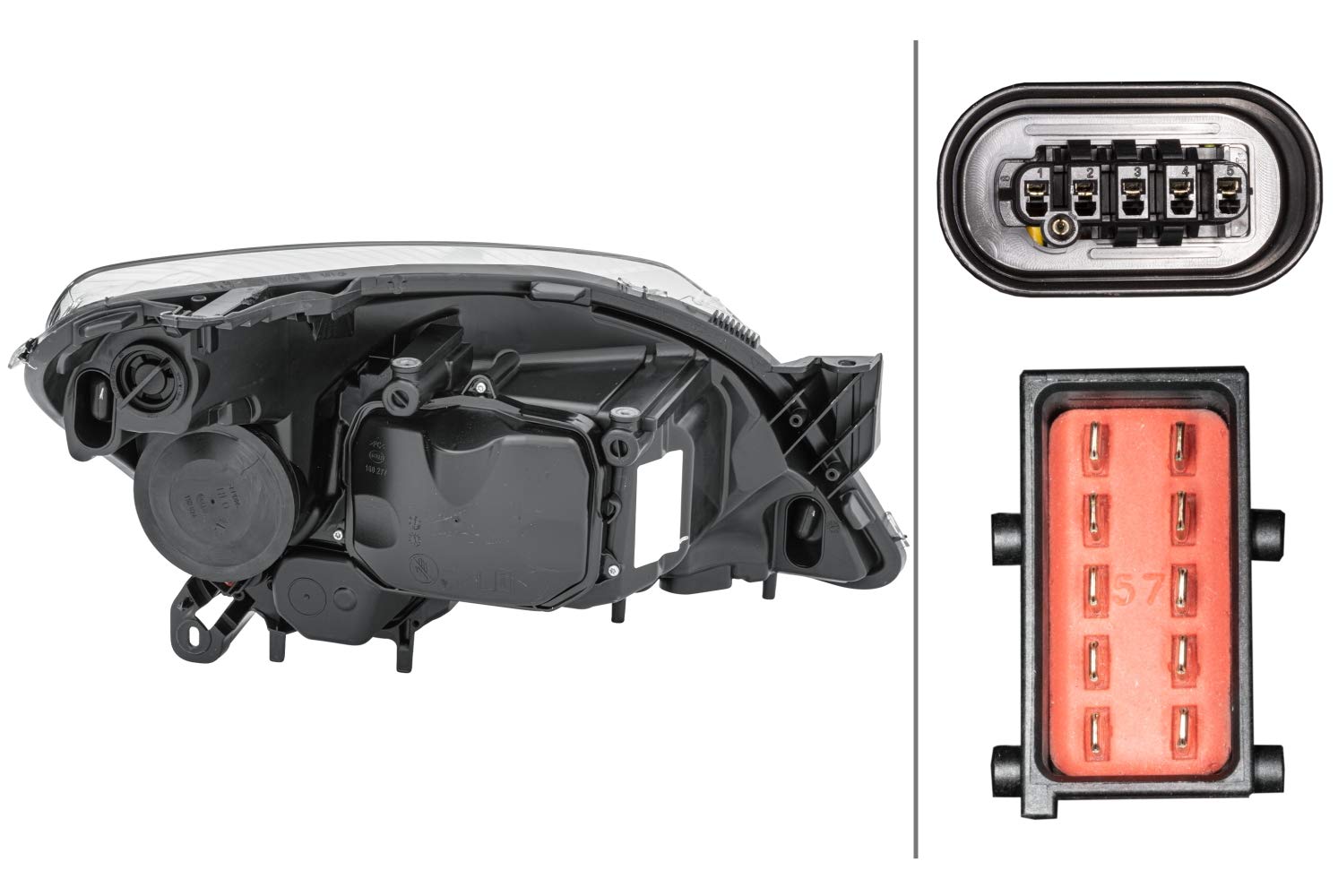 Hella Halogen Headlight Left 1EL 008 700-311 with Motor for Headlamp Levelling