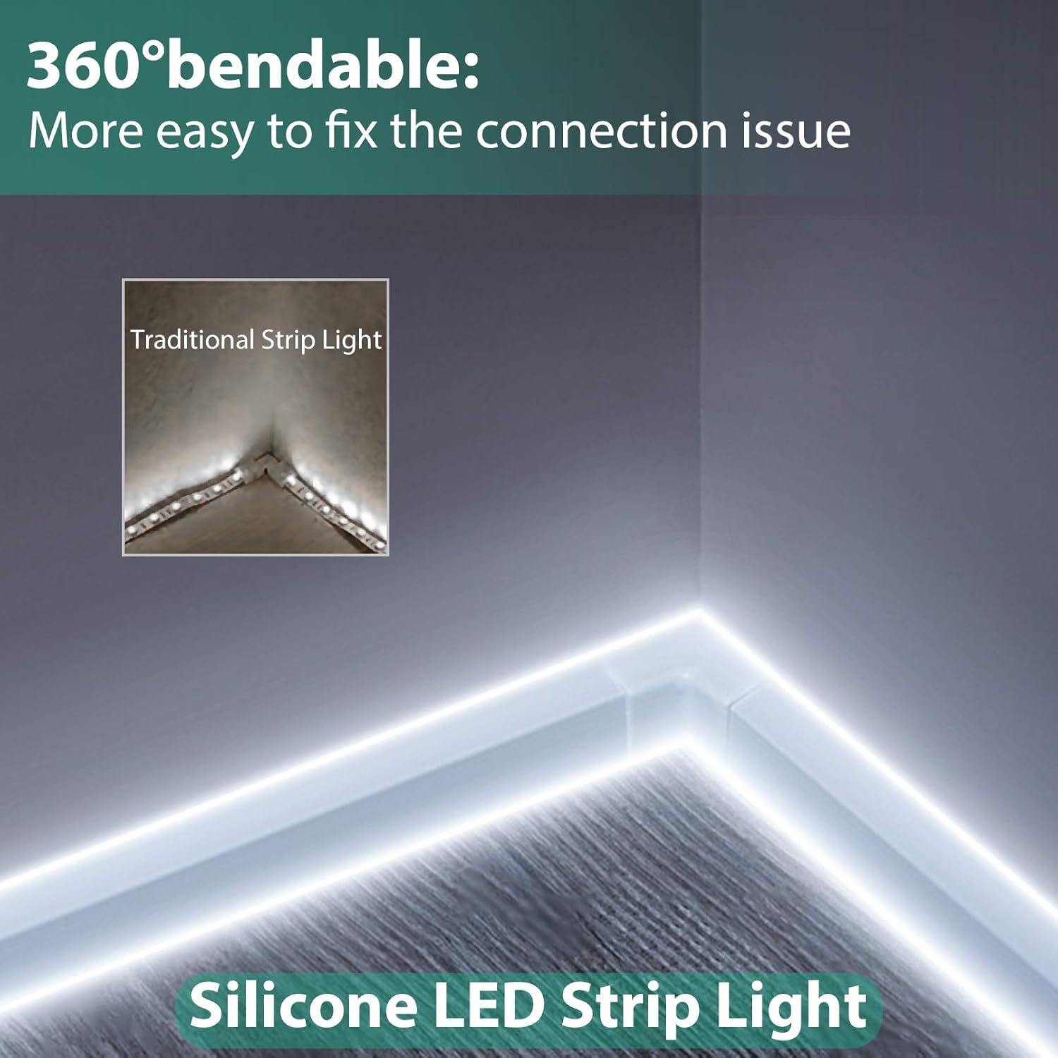 Lamomo LED Strip Lights, 32.8ft Waterproof White Neon Rope Light, Flexible Silicone, 6000K for Indoor/Outdoor DIY Decor