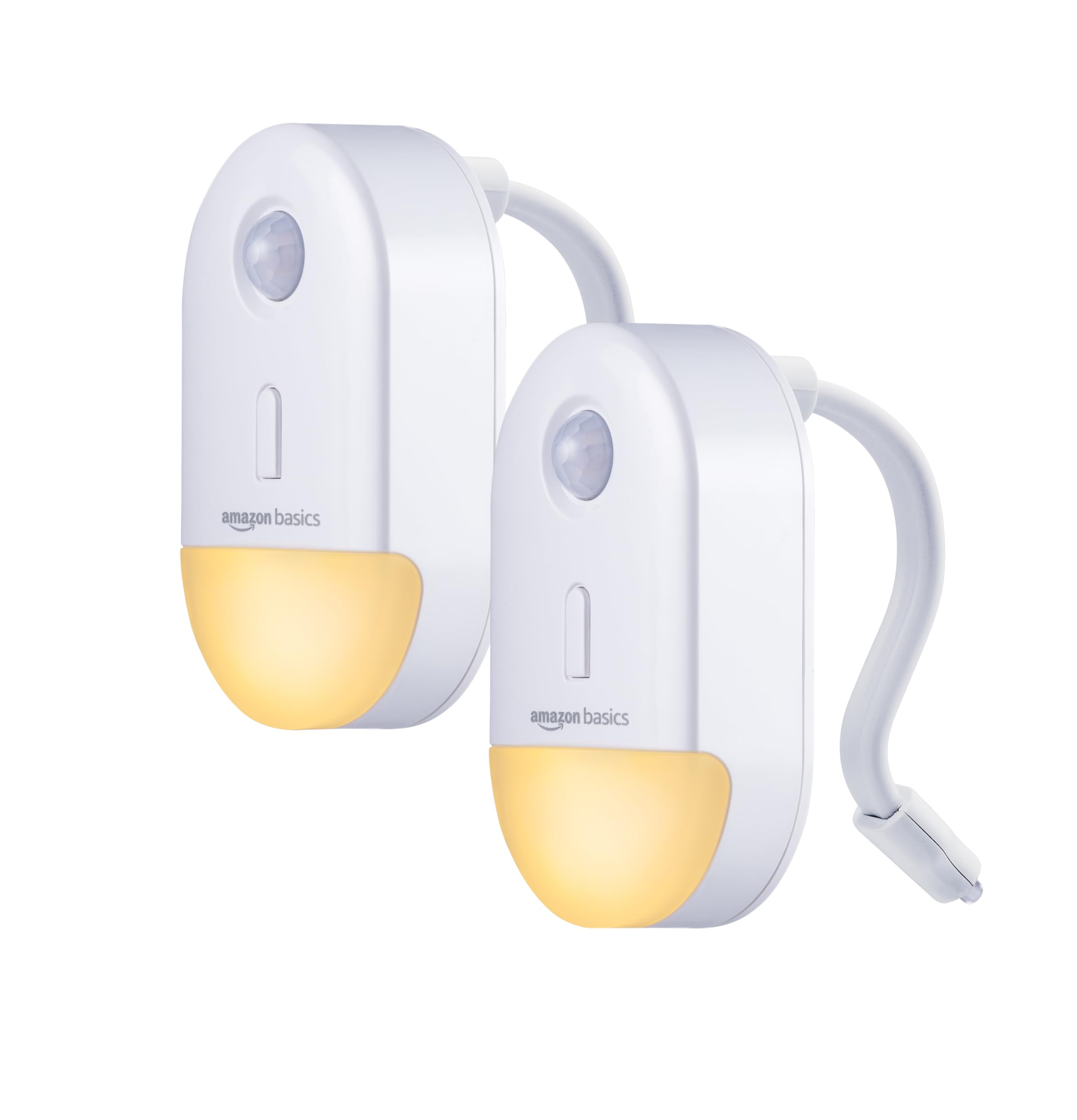 Amazon Basics Color Changing LED Toilet Bowl Motion Sensor Light, Battery Operated, 2 Pack, White