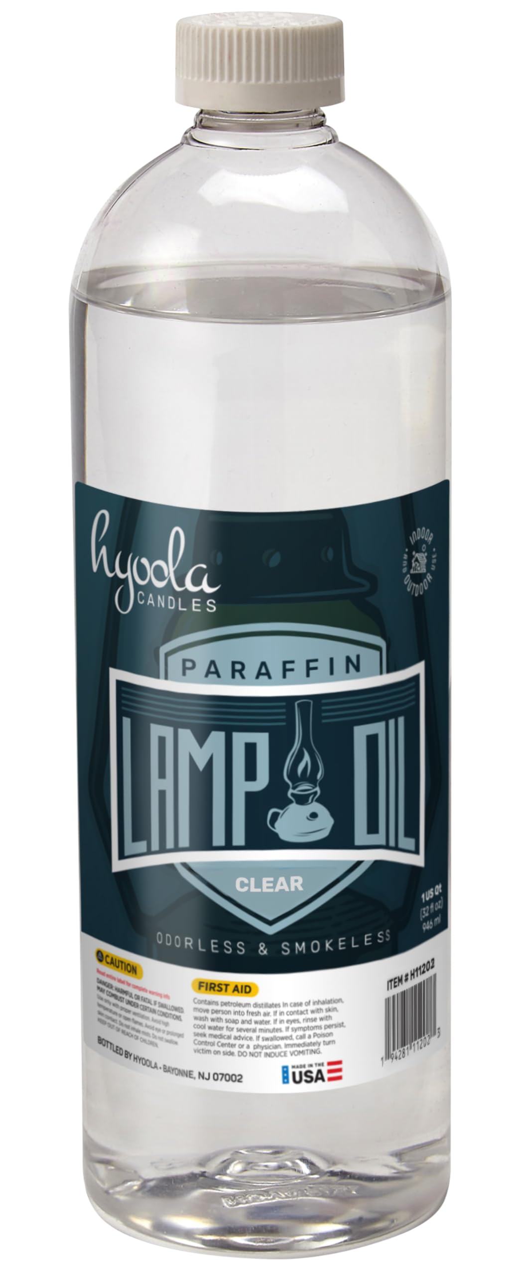 Hyoola Liquid Paraffin Lamp Oil - Clear Smokeless, Odorless, Ultra Clean Burning Fuel For Indoor And Outdoor Use - Highest Purity Available - 32Oz