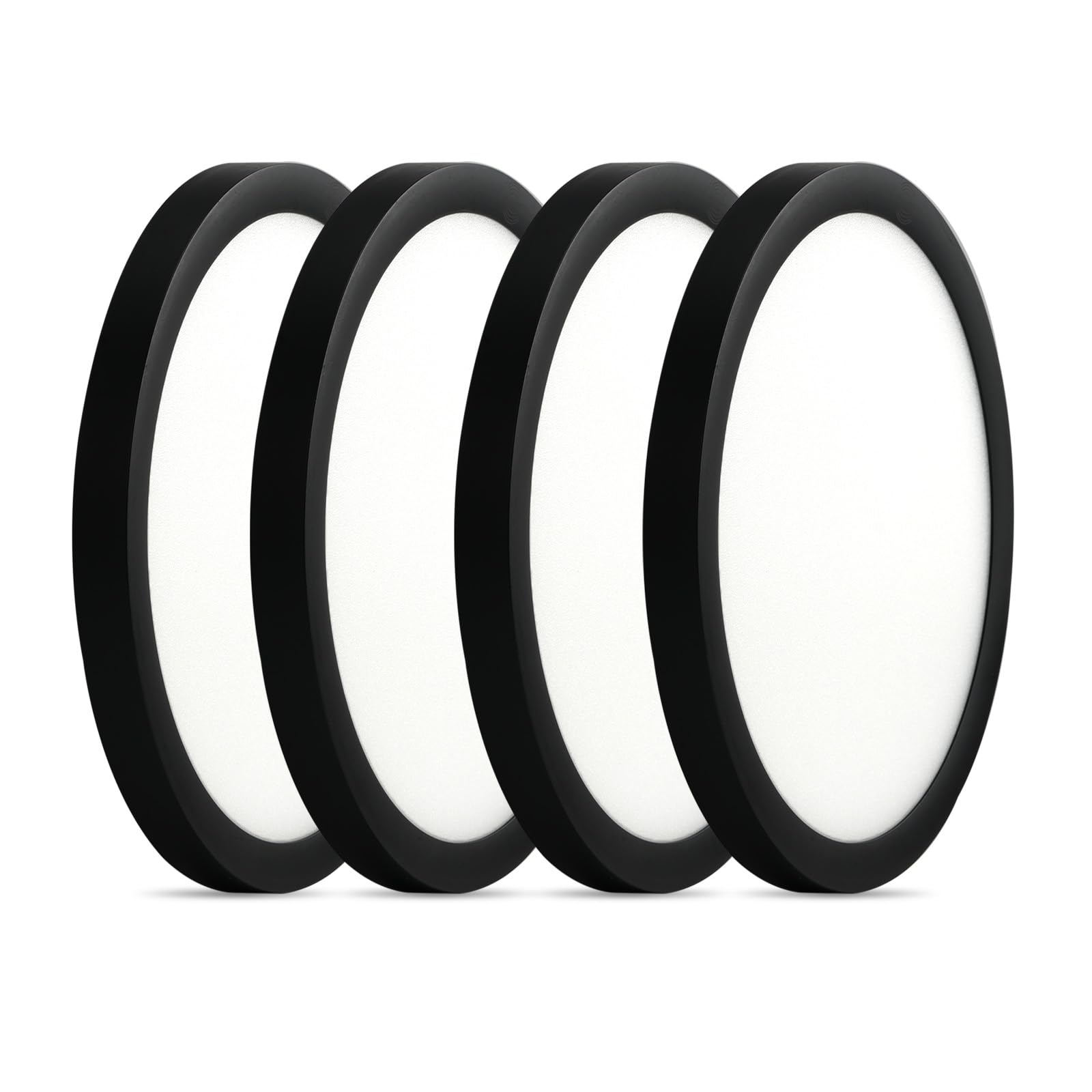 8 Inch Ceiling Light Fixtures, 5CCT Ultra Thin Surface Mount Lighting, 15W 1200LM Edge-lit Flat Panel Light for Wet Location, No