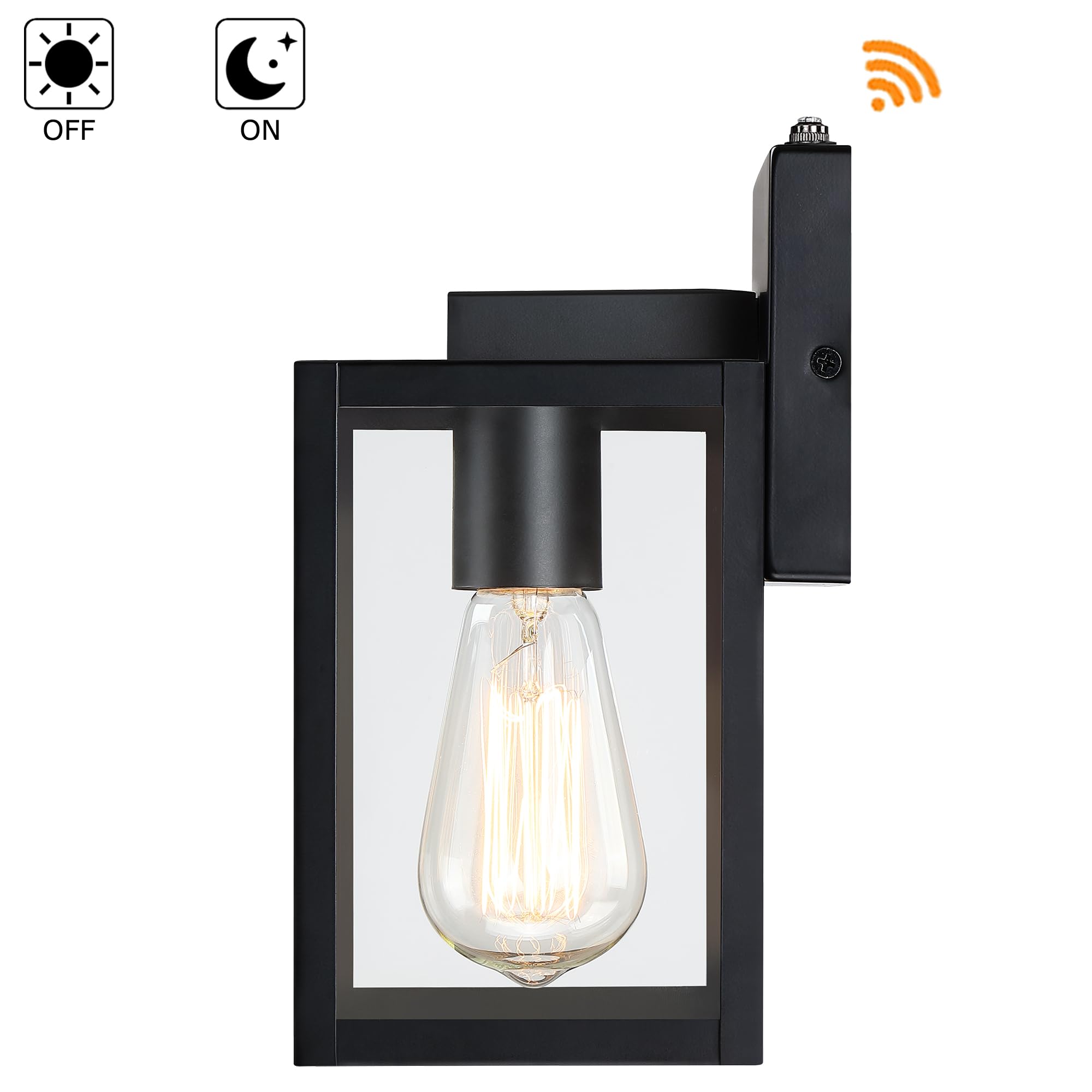 10 Inch Outdoor Wall Light Dusk To Dawn 2 Pack Outdoor Lanterns For Porch Small Outdoor Sconce Lights With Sensor Photocell Wall Lantern For Porch Patio Garage Outdoor Lighting