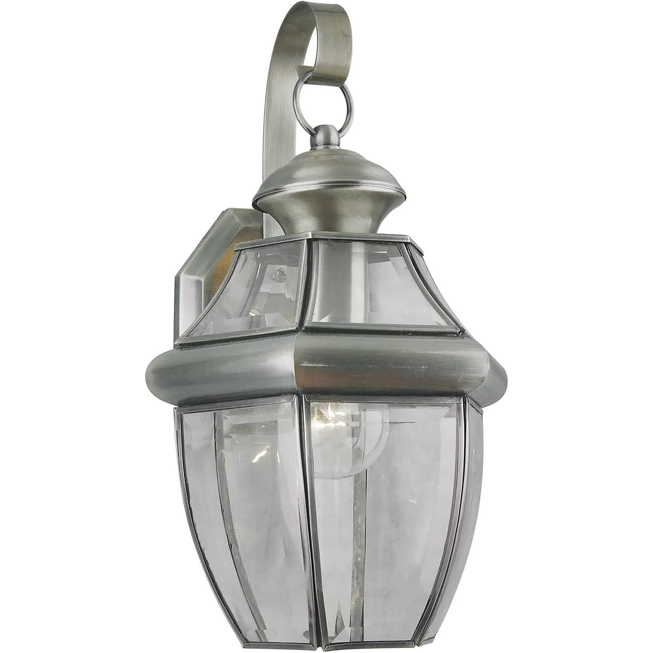 Forte 1201-01-34 One Light Outdoor Lantern, Pewter