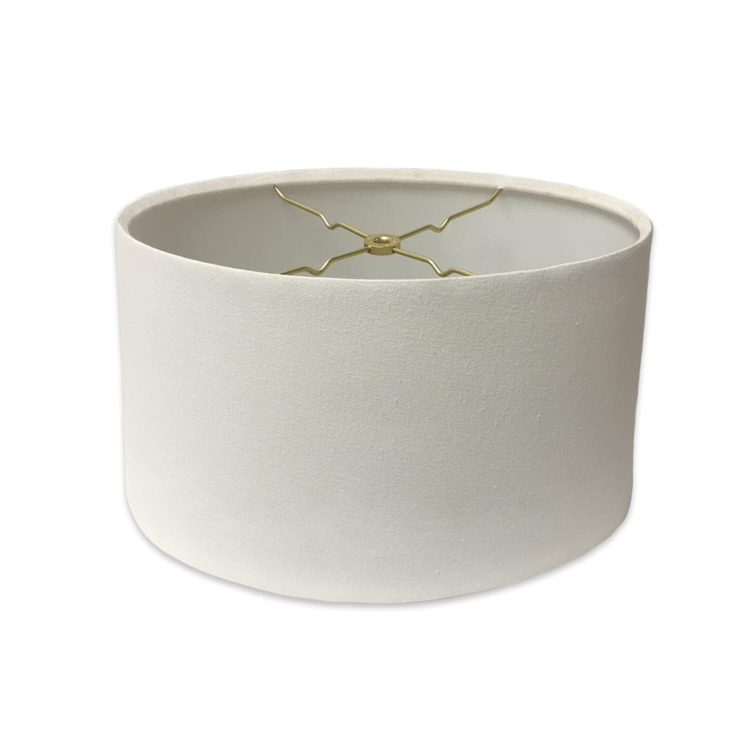 Royal Designs, Inc. Shallow Oval Hardback Lamp Shade, HB-611-12LNWH, Linen White, (10 x 6) x (12 x 7.5) x 7