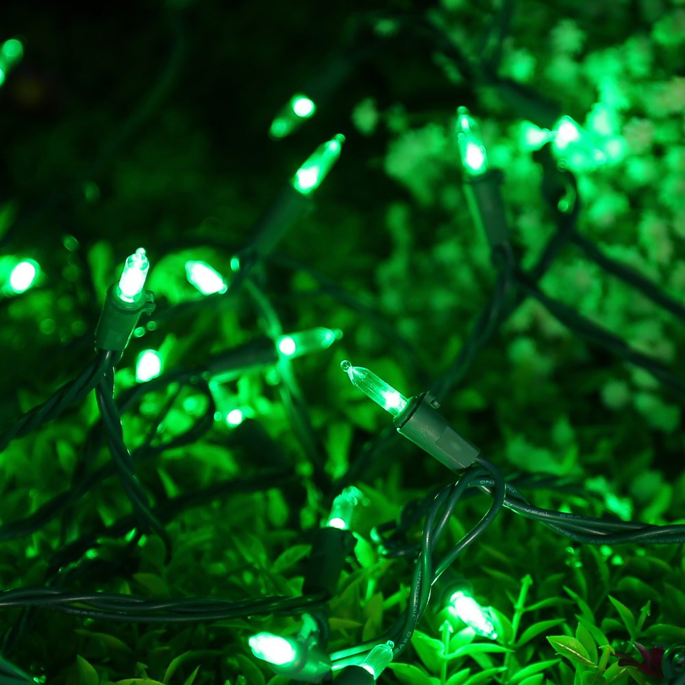 Brizled 33ft 100 LED Green Halloween String Lights, Waterproof, UL Certified, Model HHGDHLLG001