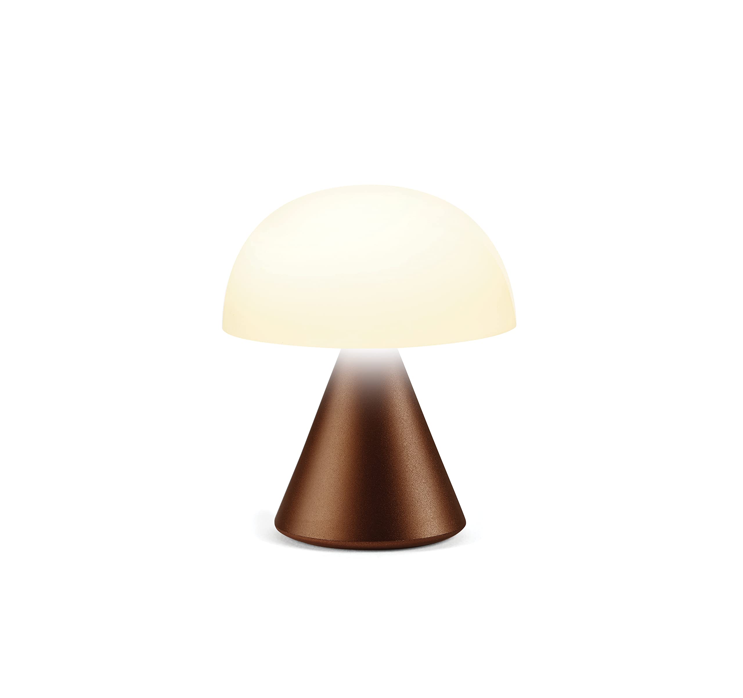 Lexon Mina Small Mushroom Lamp - LED Portable Bedside Light for Bedrooms, Kids & Nursery - Rechargeable with 12h Autonomy & Memo