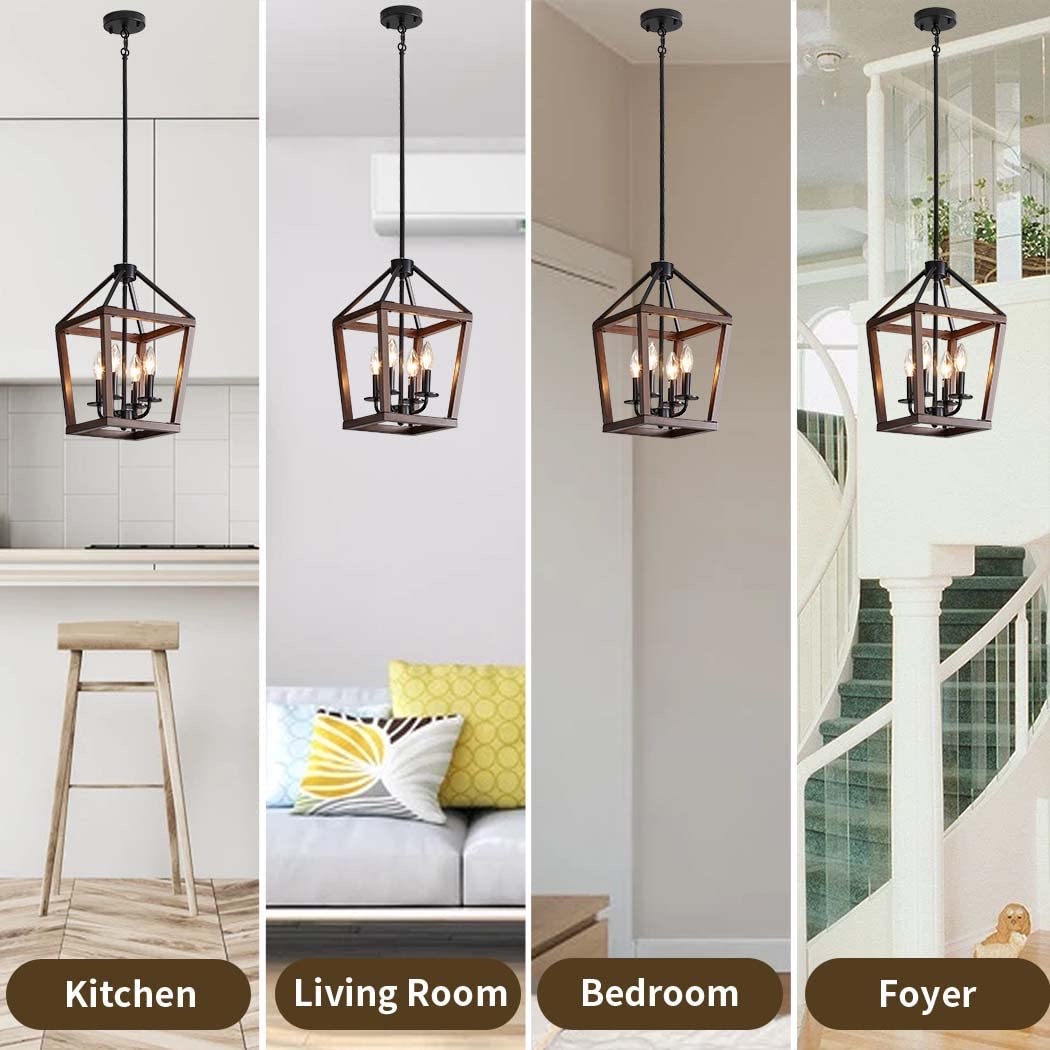 Farmhouse Orb Metal Chandelier