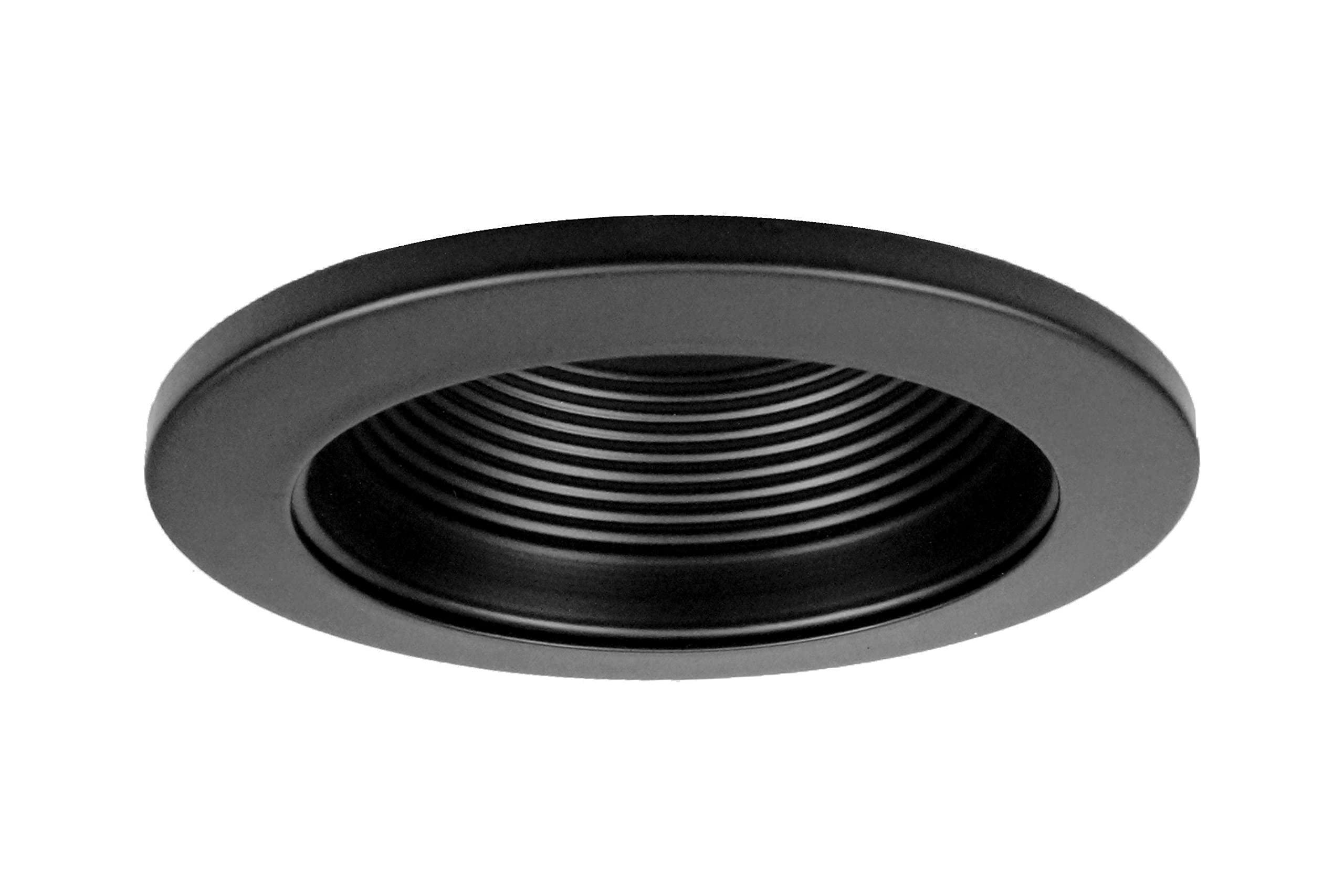 Nicor Lighting 4 Inch Black Recessed Baffle Trim For Mr16 Bulb (14002Bk)