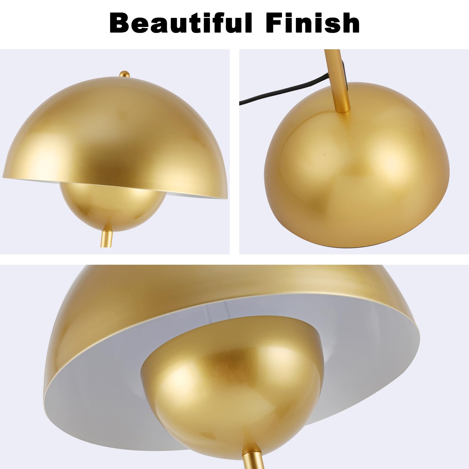 Cosylux Modern Floor Lamp For Living Room, Industrial Tall Standing Lamp For Bedroom, Metal Shade Reflecting Light Reading Floor