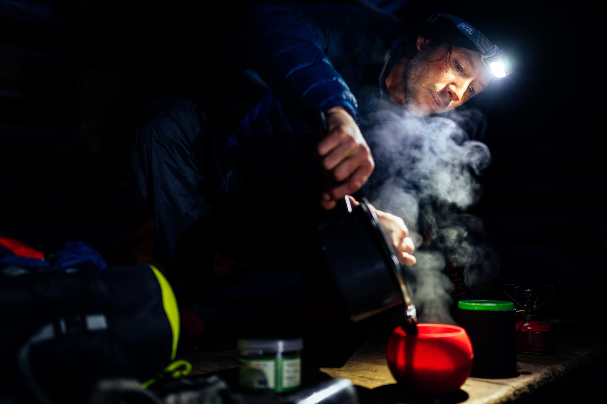 PETZL TIKKINA Headlamp - Compact, Easy-to-Use 300 Lumen Headlamp, Designed for Hiking, Climbing, Running, and Camping - Blue