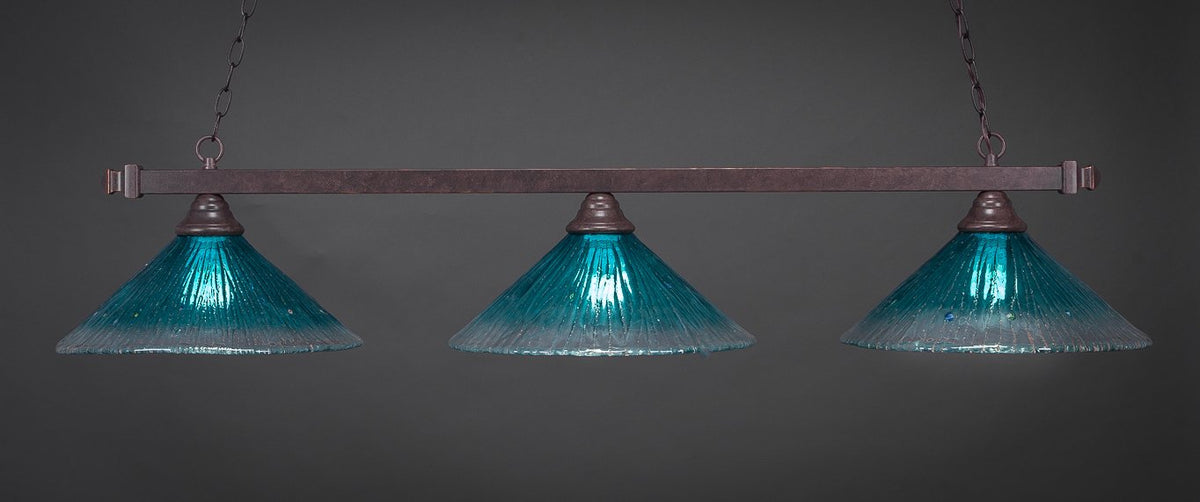 Square 3 Light Island In Dark Granite (803-Dg-715)