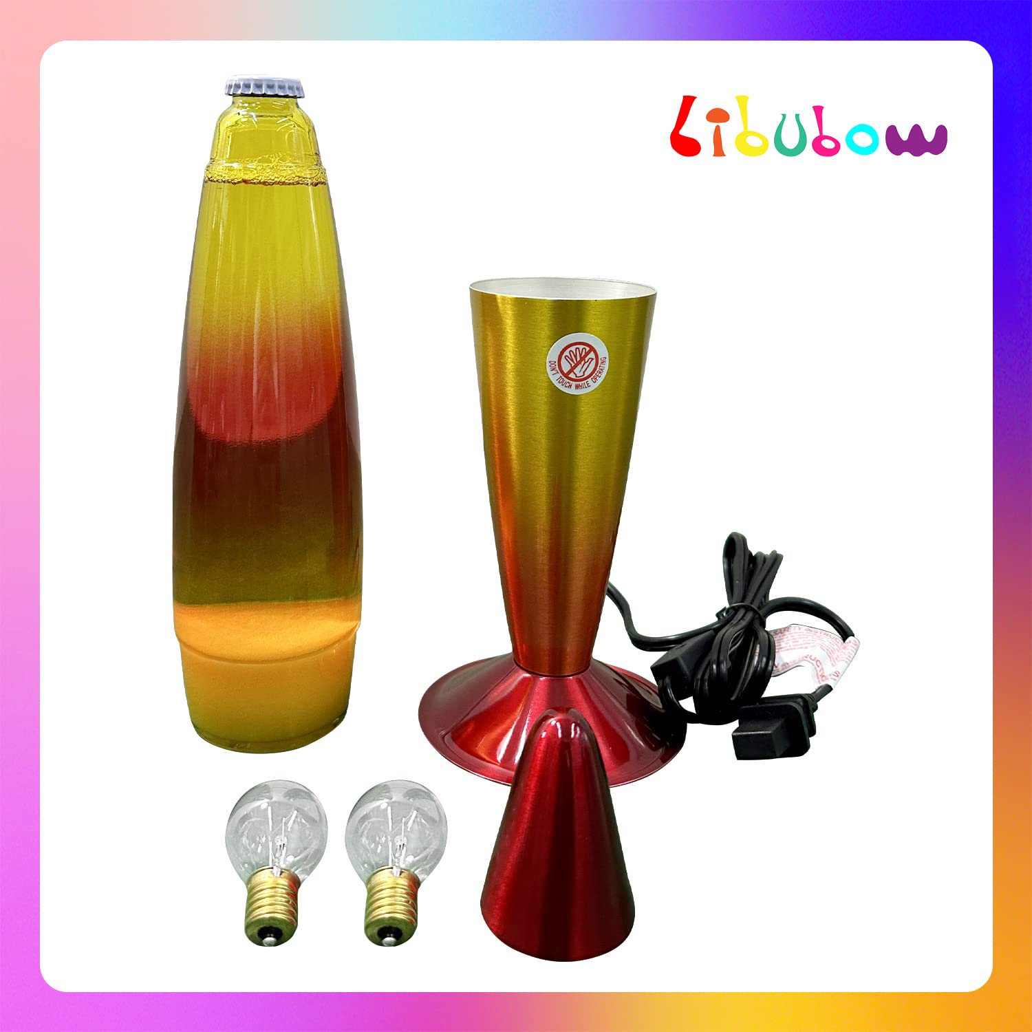 16 Inch Rainbow Motion Lamp with 2 Bulbs, Sunset Lamp Sunrise Lamp, Night Light Mood Lighting for Adults, Home Room Office Decor