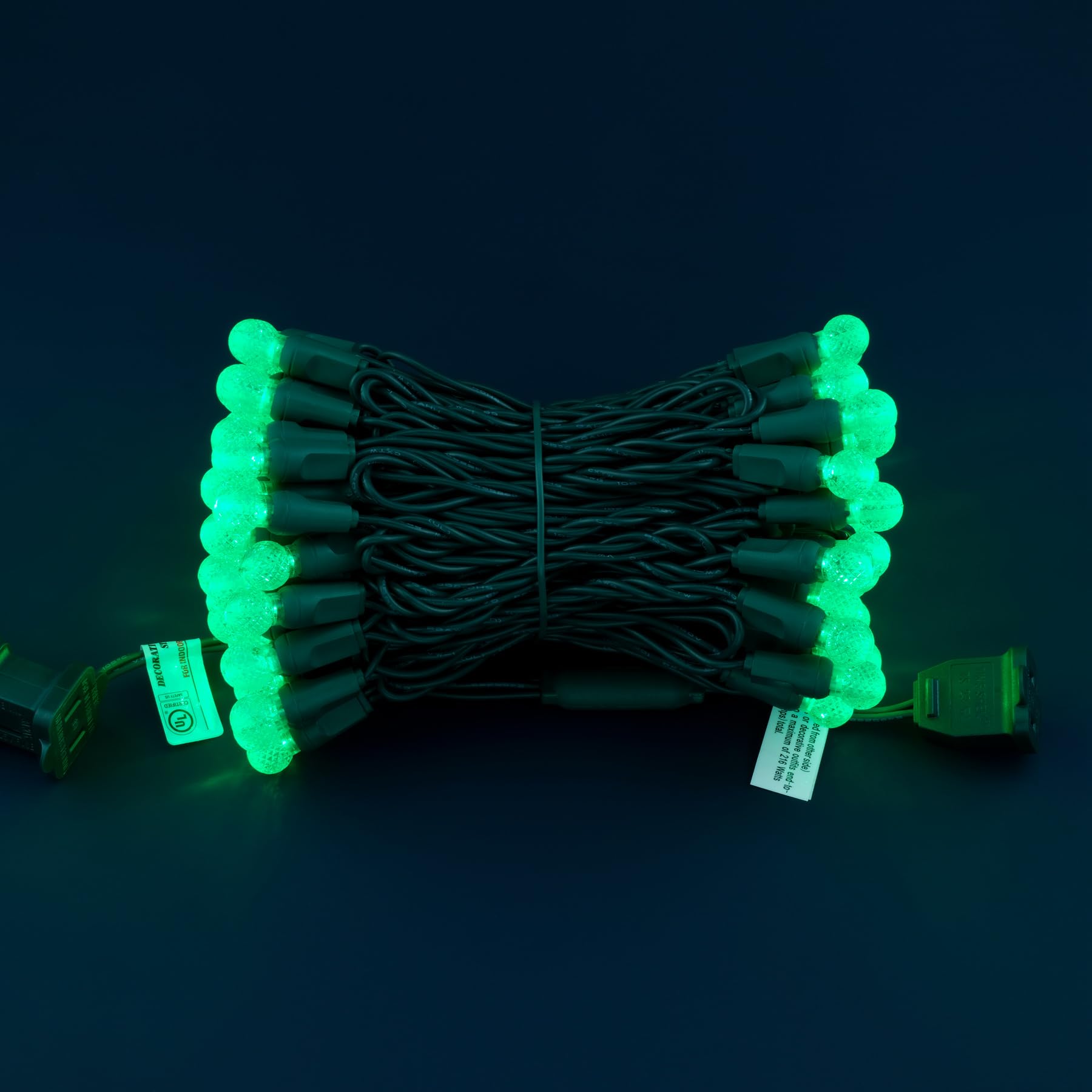 Sweet Shine 100 Green Raspberry One-Piece Led Christmas Lights, 33 Ft Green Cord High Waterproof Ul Certified G12 Outdoor String